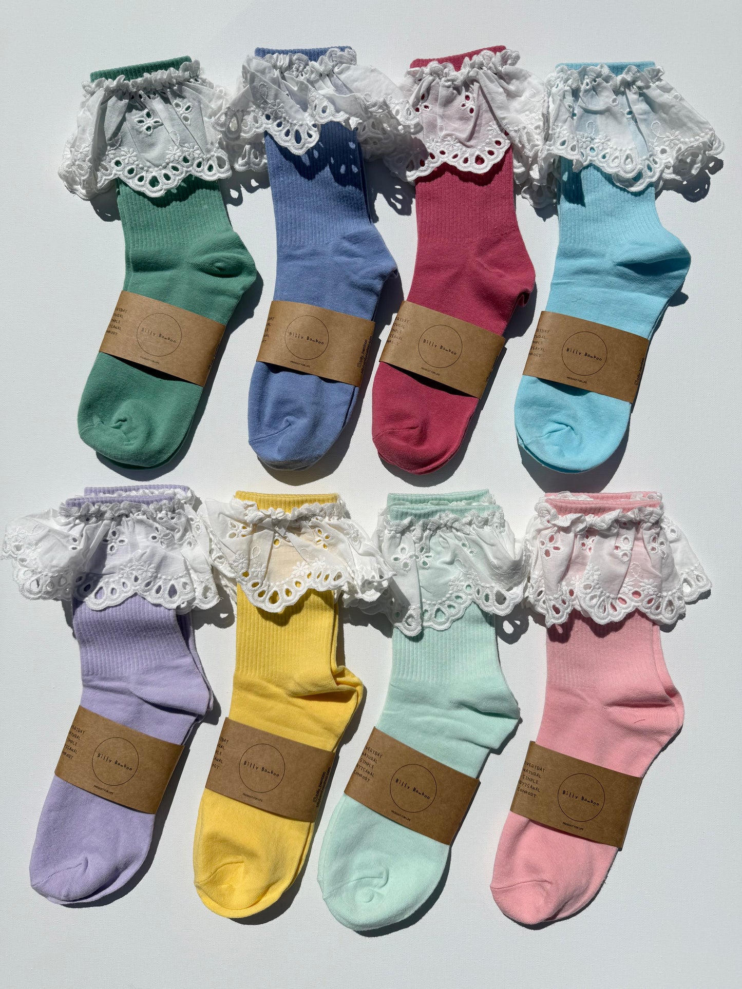 COTSWOLD MEADOW LACE SOCKS - brights