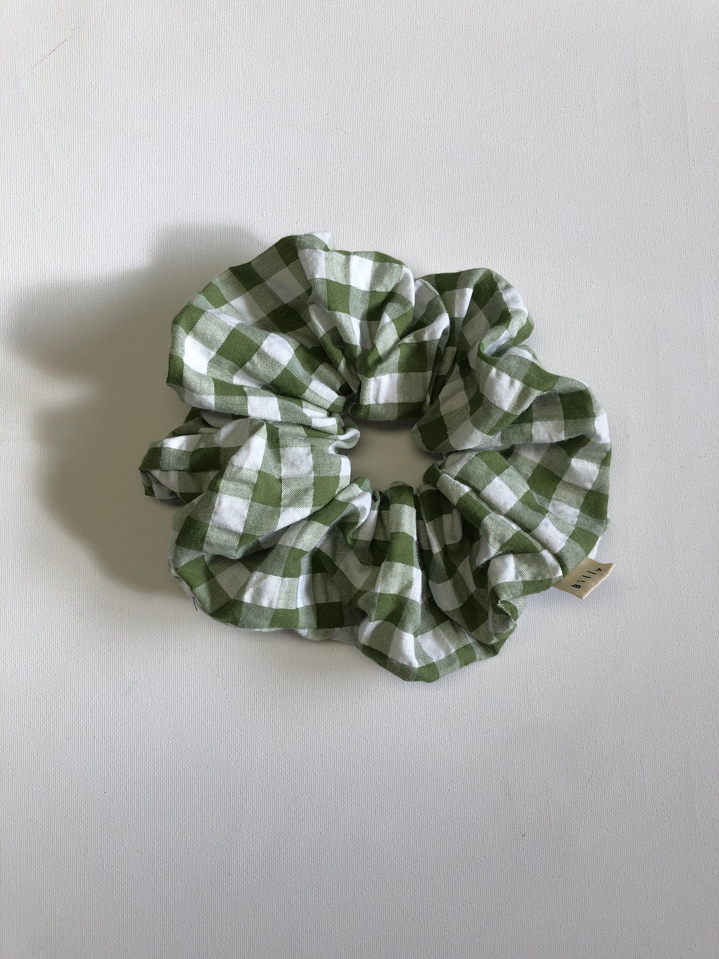 GINGHAM SEERSUCKER SCRUNCHIES  - neutral