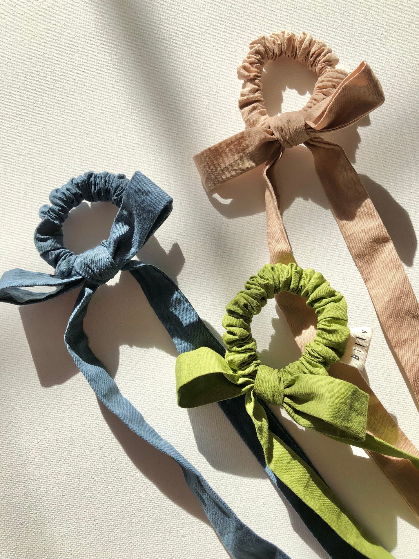 COTTON POPLIN MINI BOW SCRUNCHIES
