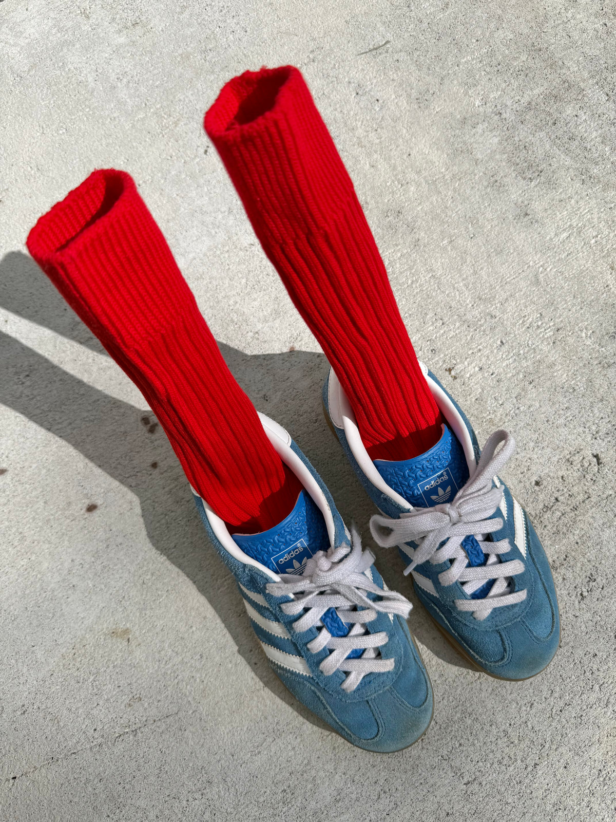 RIBBED COTTON HIGH SOCKS