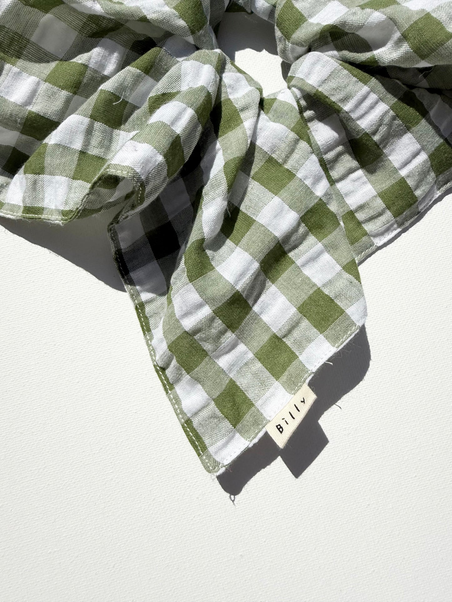 GINGHAM PETAL SCRUNCHIES - neutral