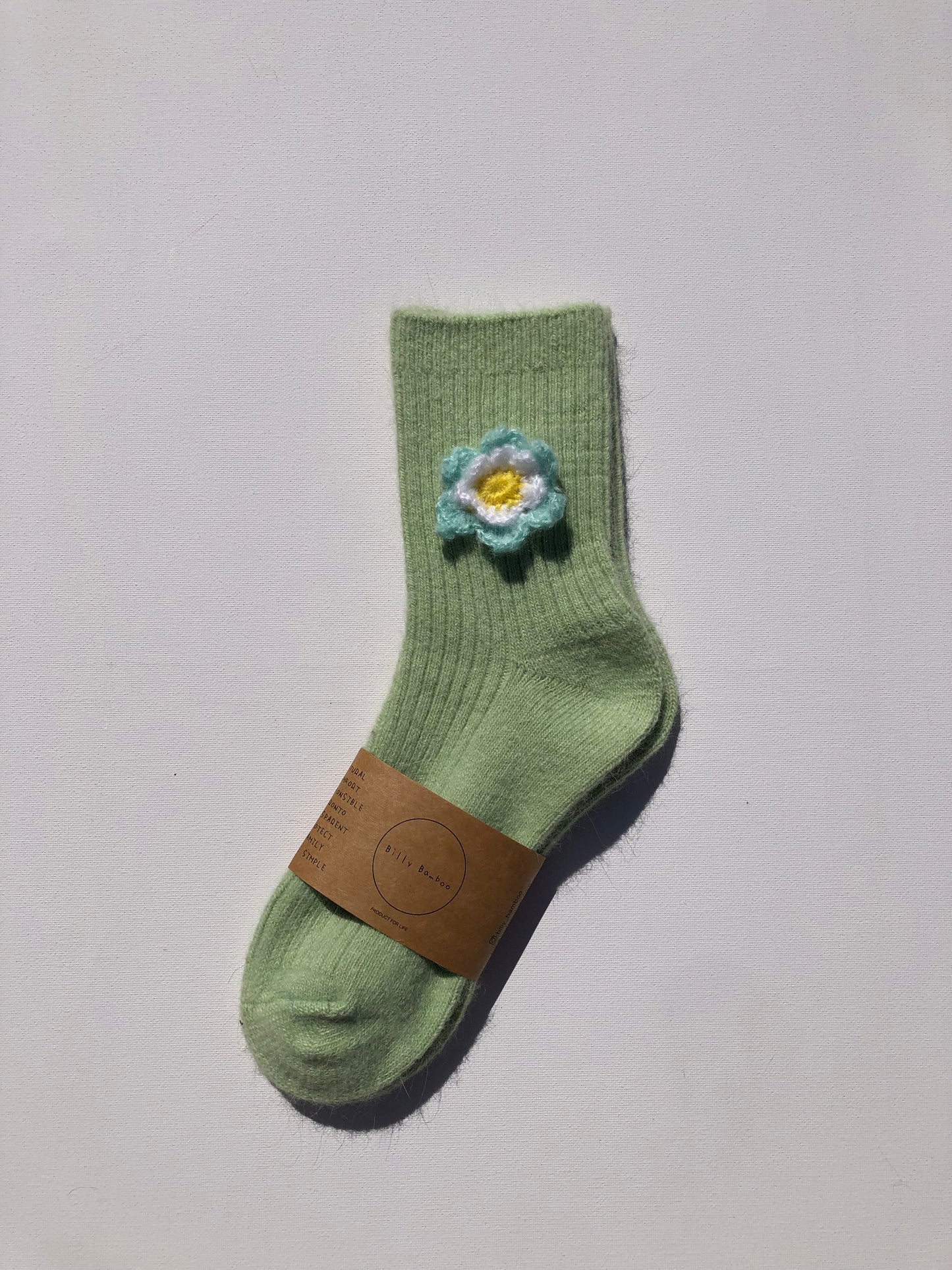 CROCHET DAFFODIL WOOL SOCKS