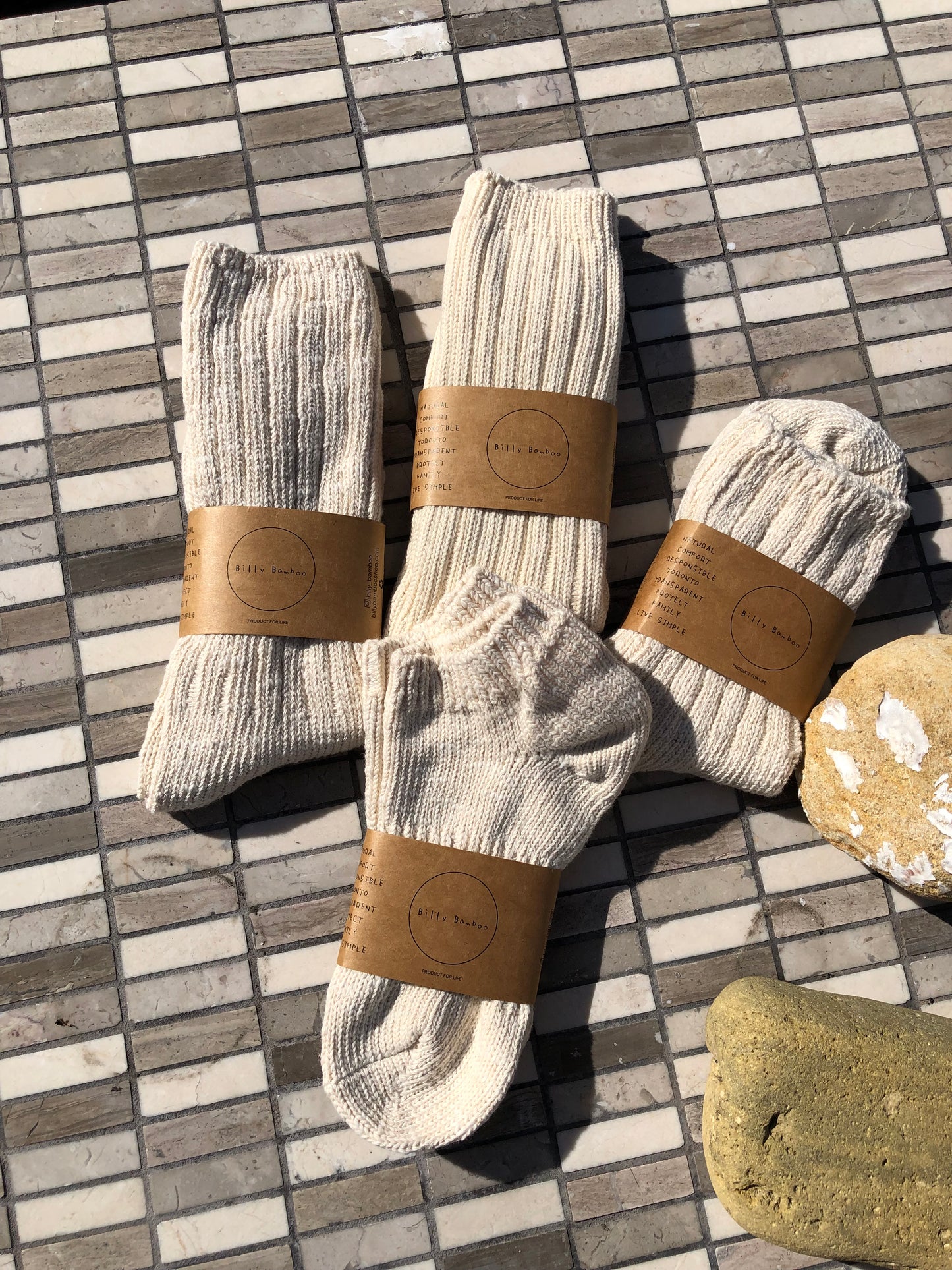 ORGANIC SLUB COTTON SOCKS