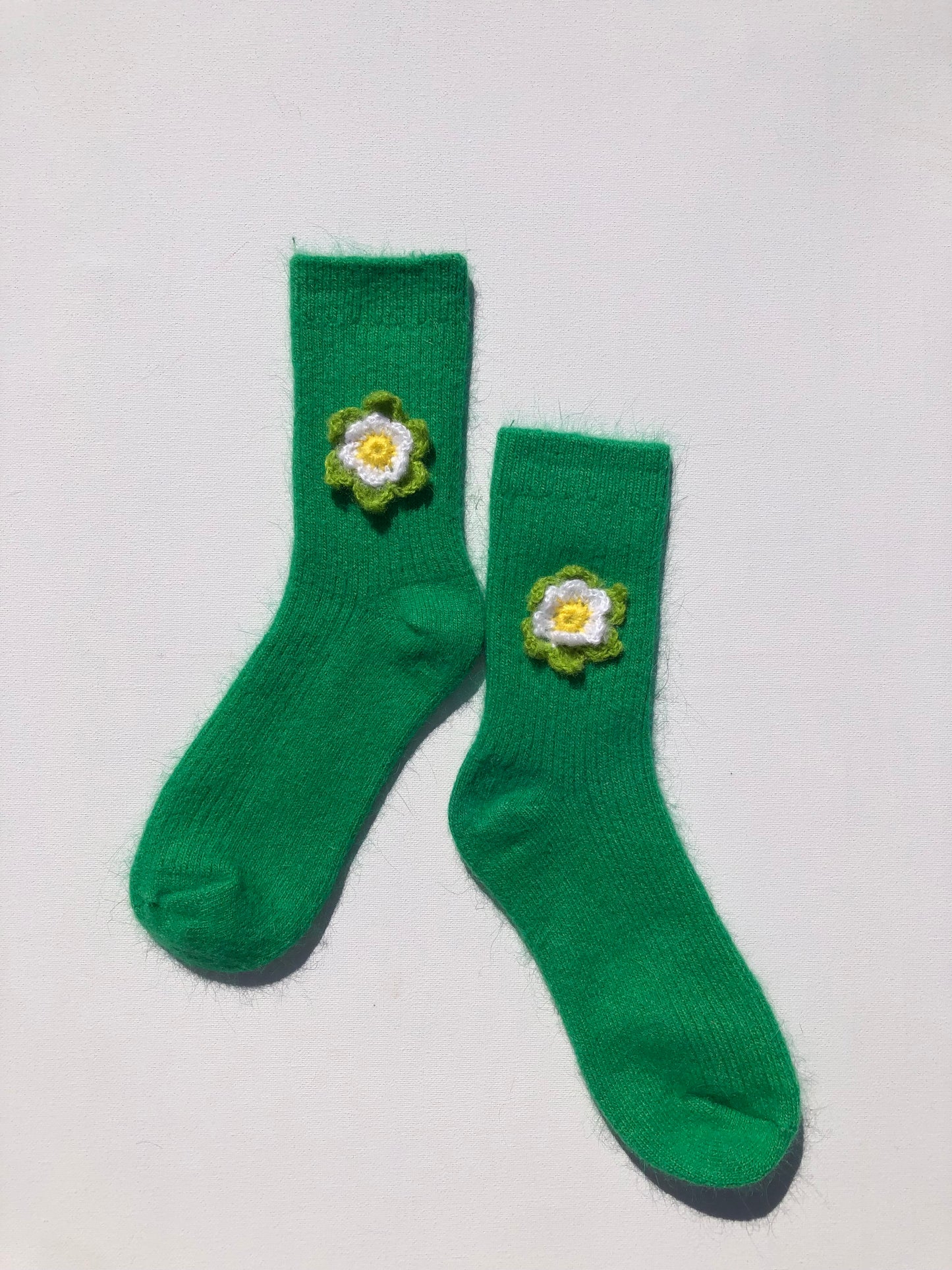CROCHET DAFFODIL WOOL SOCKS