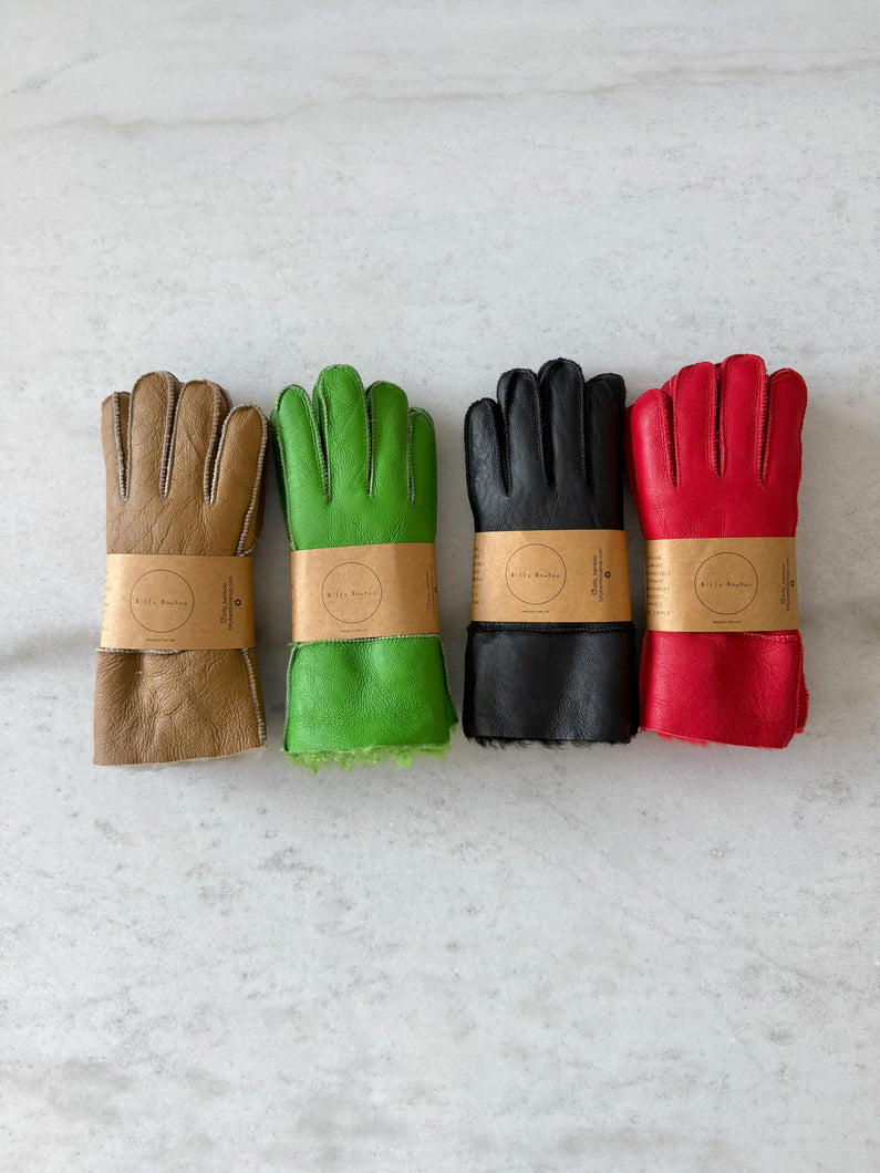 KIDS LEATHER SHEARLING GLOVE