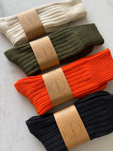 MEN’S CHUNKY RIBBED HIGH SOCKS