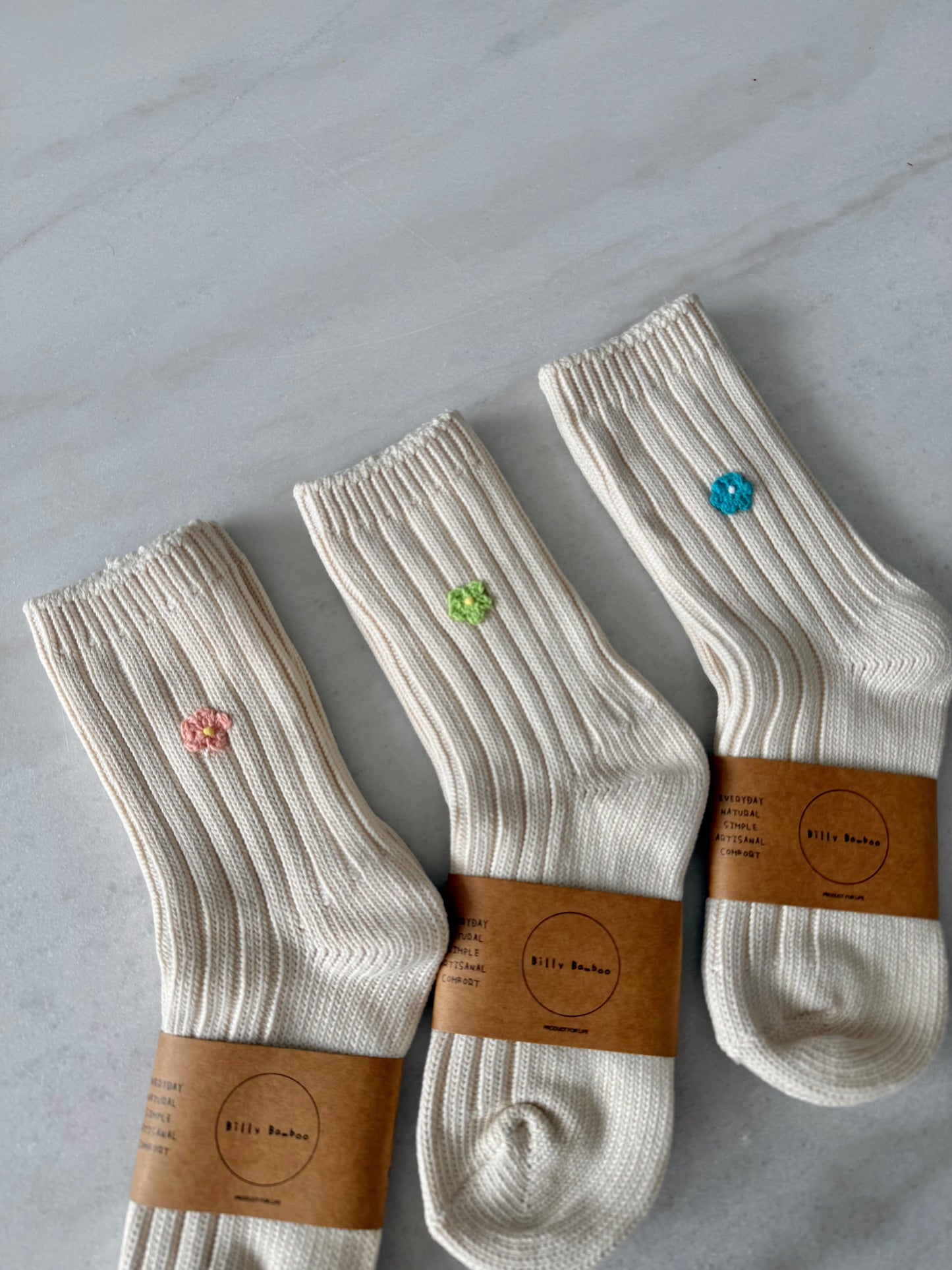 CROCHET MINI FLOWER SOCKS