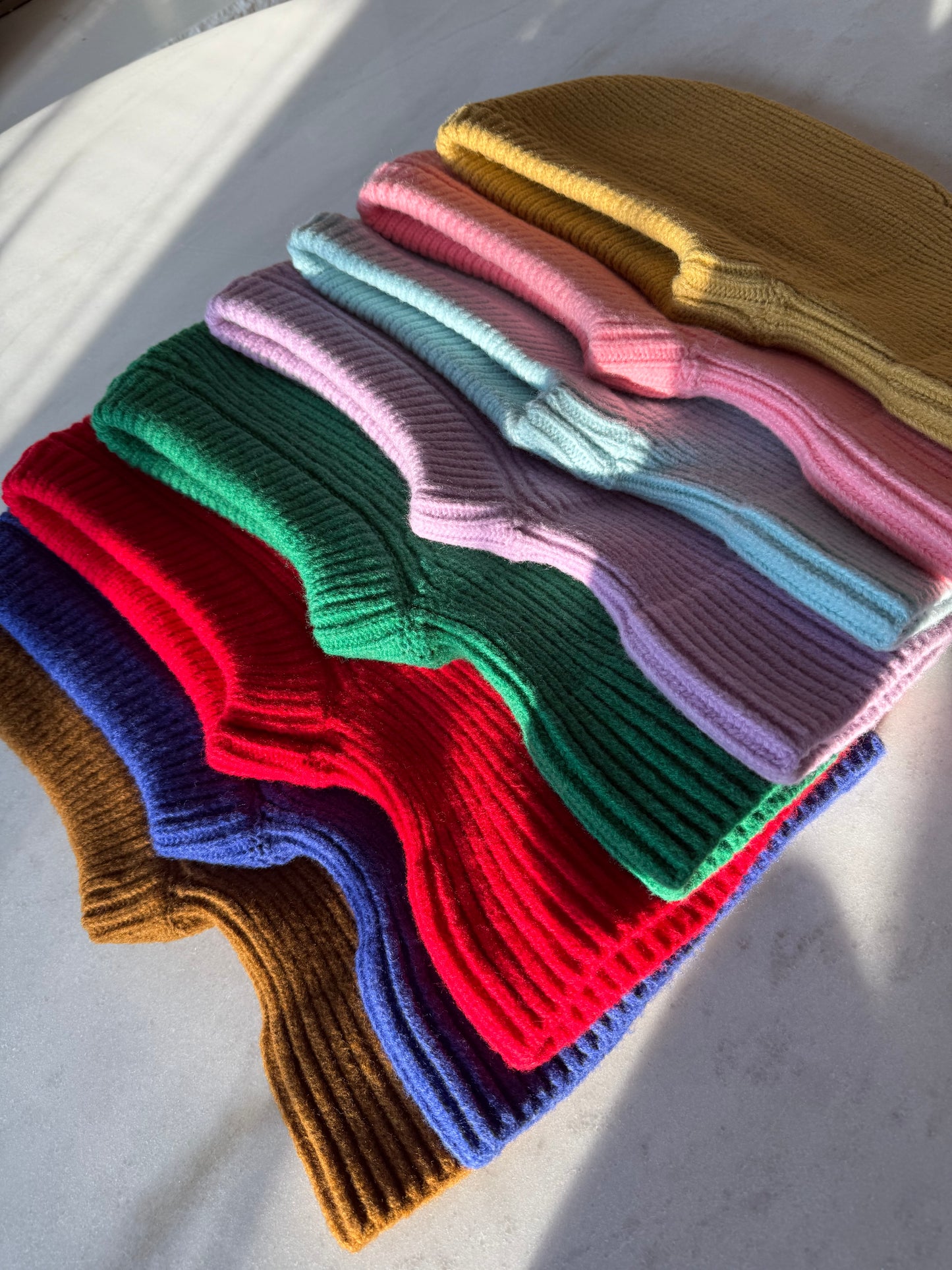 CHUNKY RIB FUZZY WOOL BALACLAVA