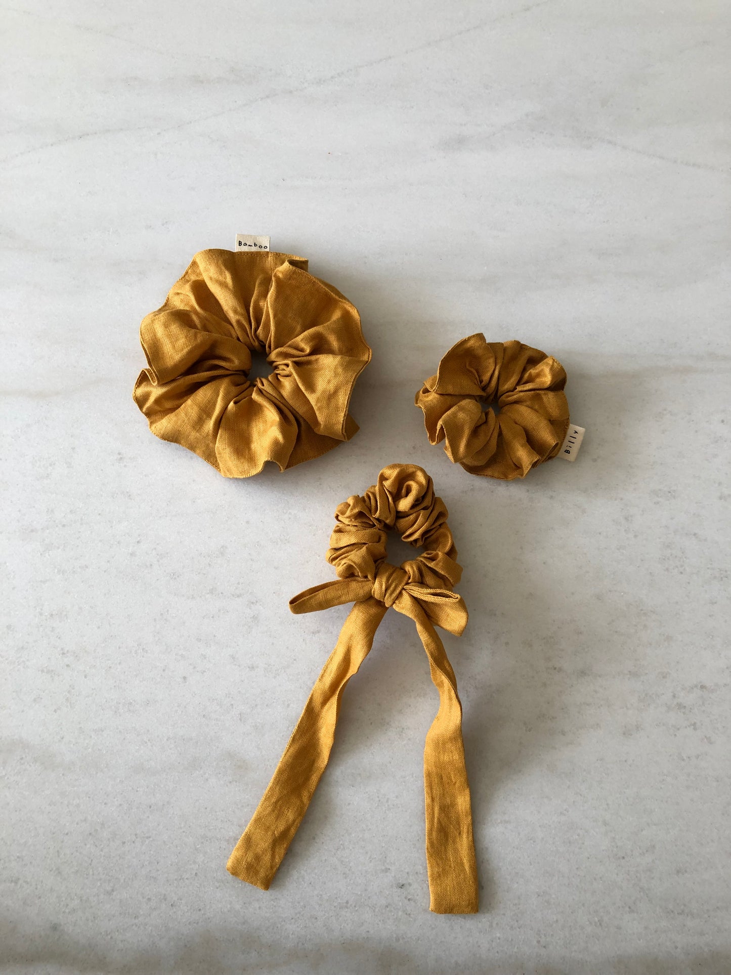 PURE LINEN SCRUNCHIES - neutral