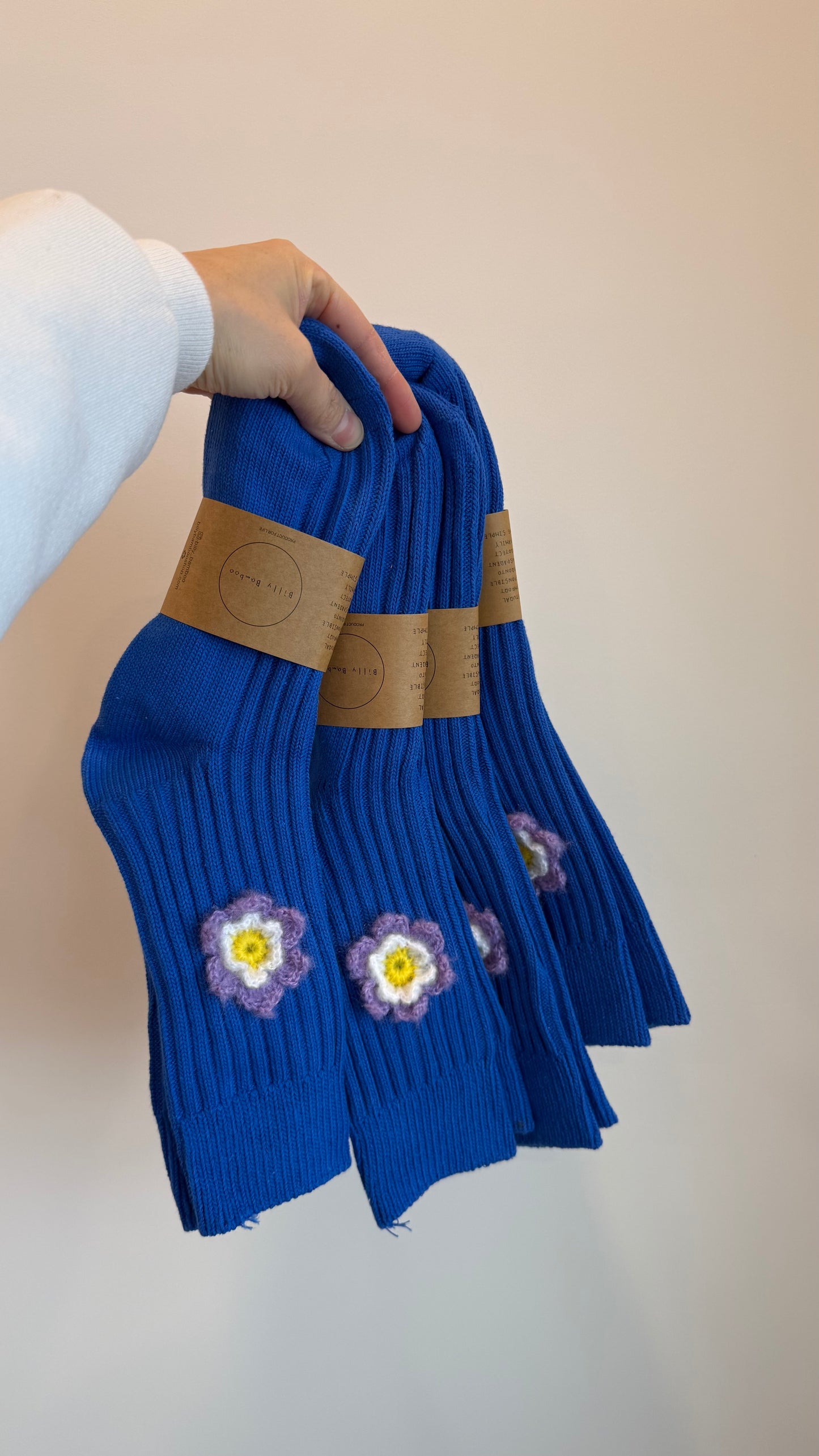 CROCHET DAFFODILS COTTON SOCKS