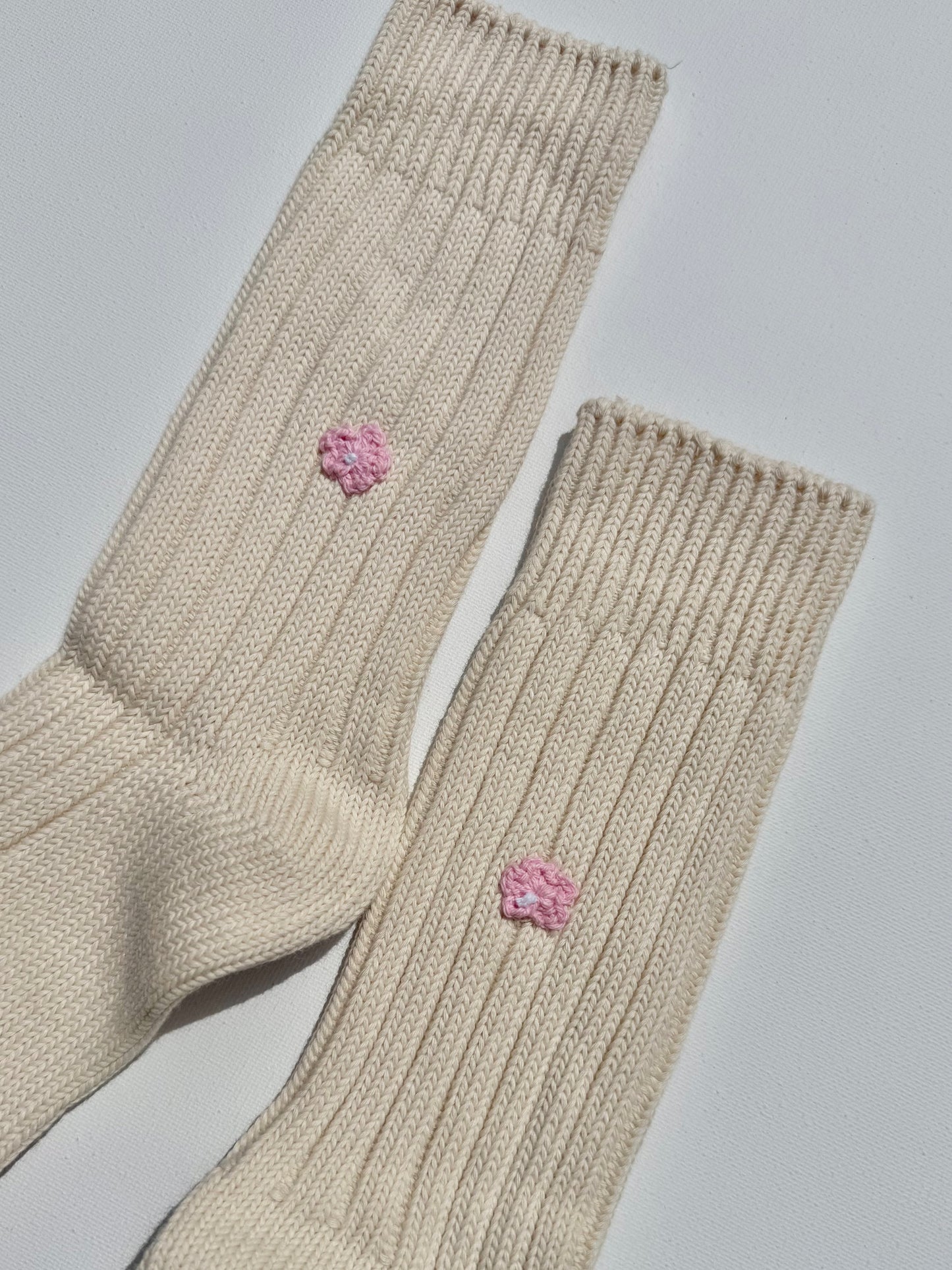 CROCHET MINI FLOWER SOCKS