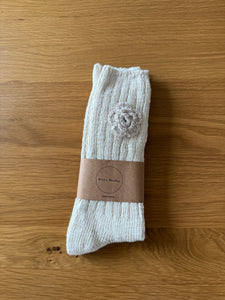 CROCHET COOKIE FLOWERS SOCKS