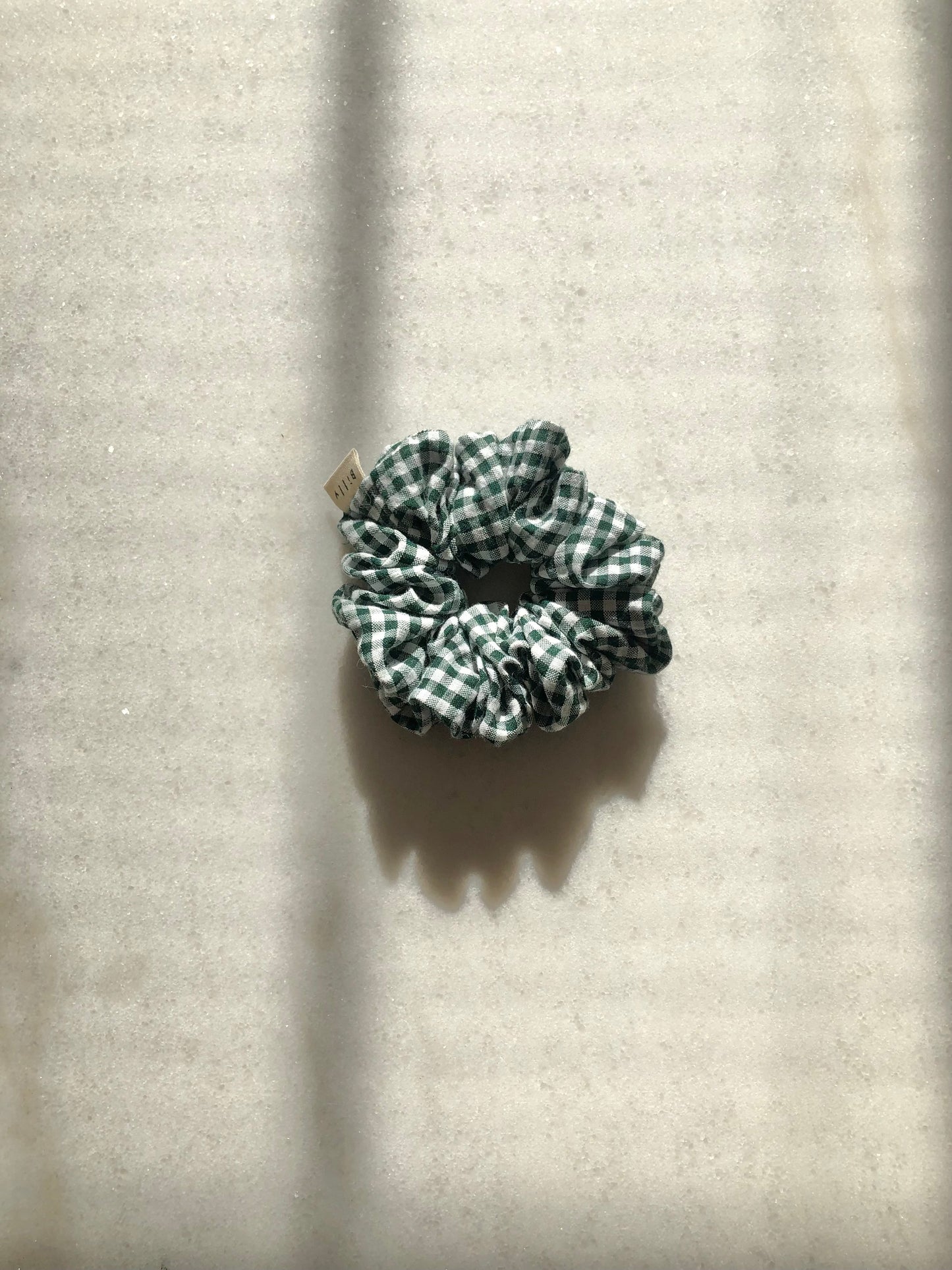 MINI GINGHAM SEERSUCKER SCRUNCHIES - neutral