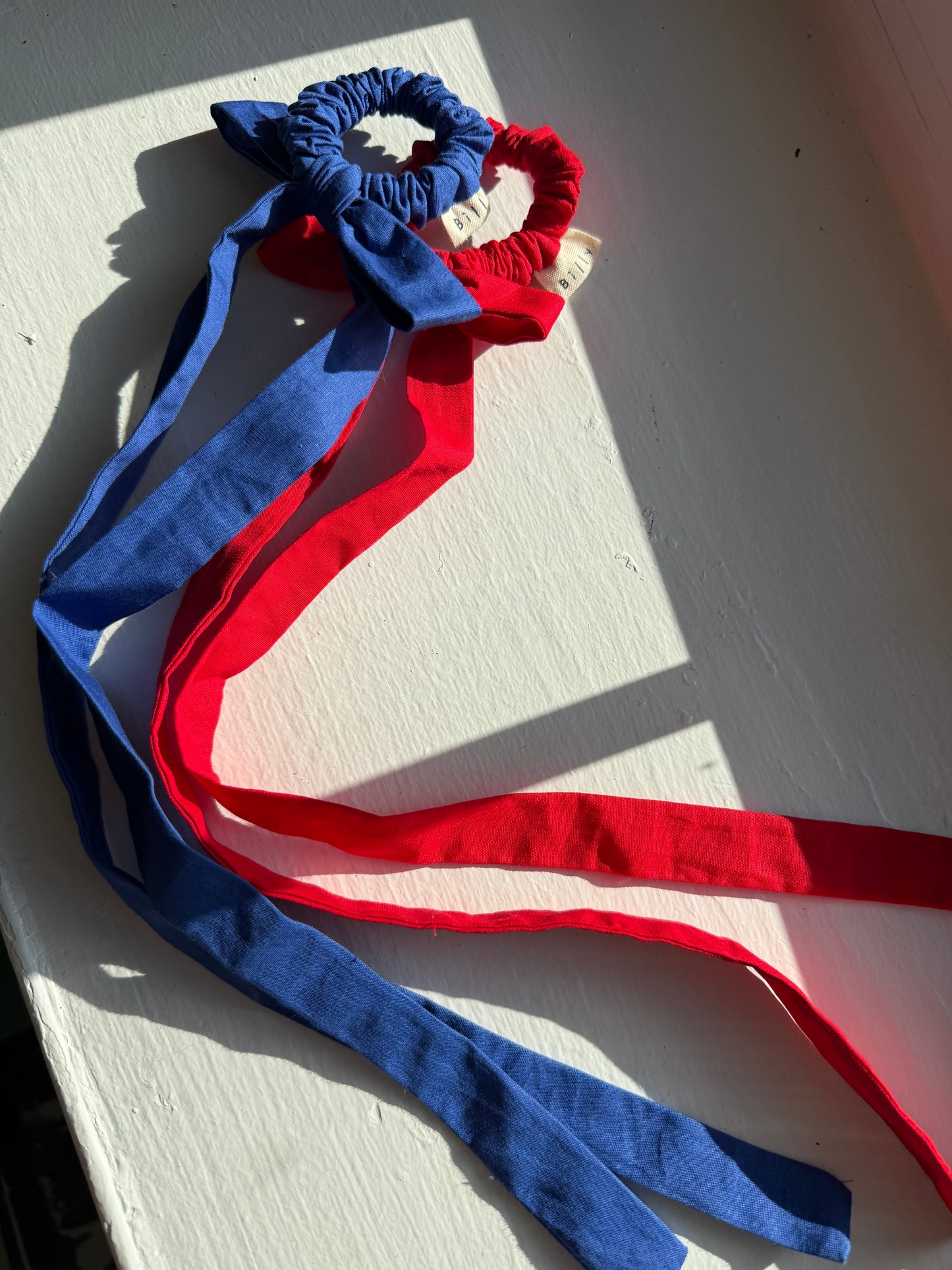 COTTON POPLIN MINI BOW SCRUNCHIES