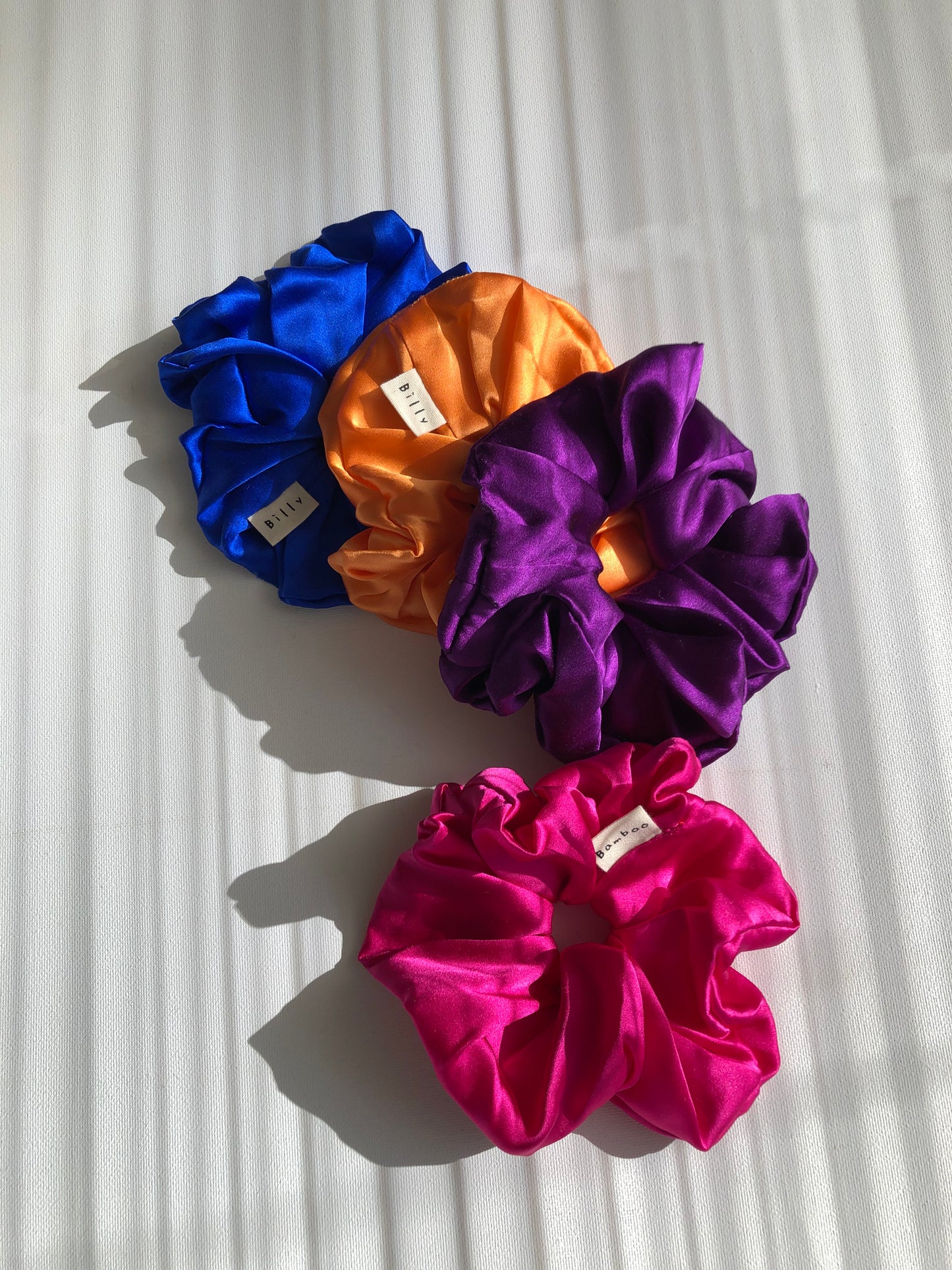 PURE SILK SCRUNCHIES - crystal brights