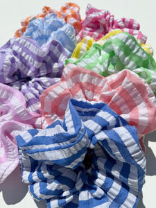 STRIPE BUBBLE SCRUNCHIES - bright