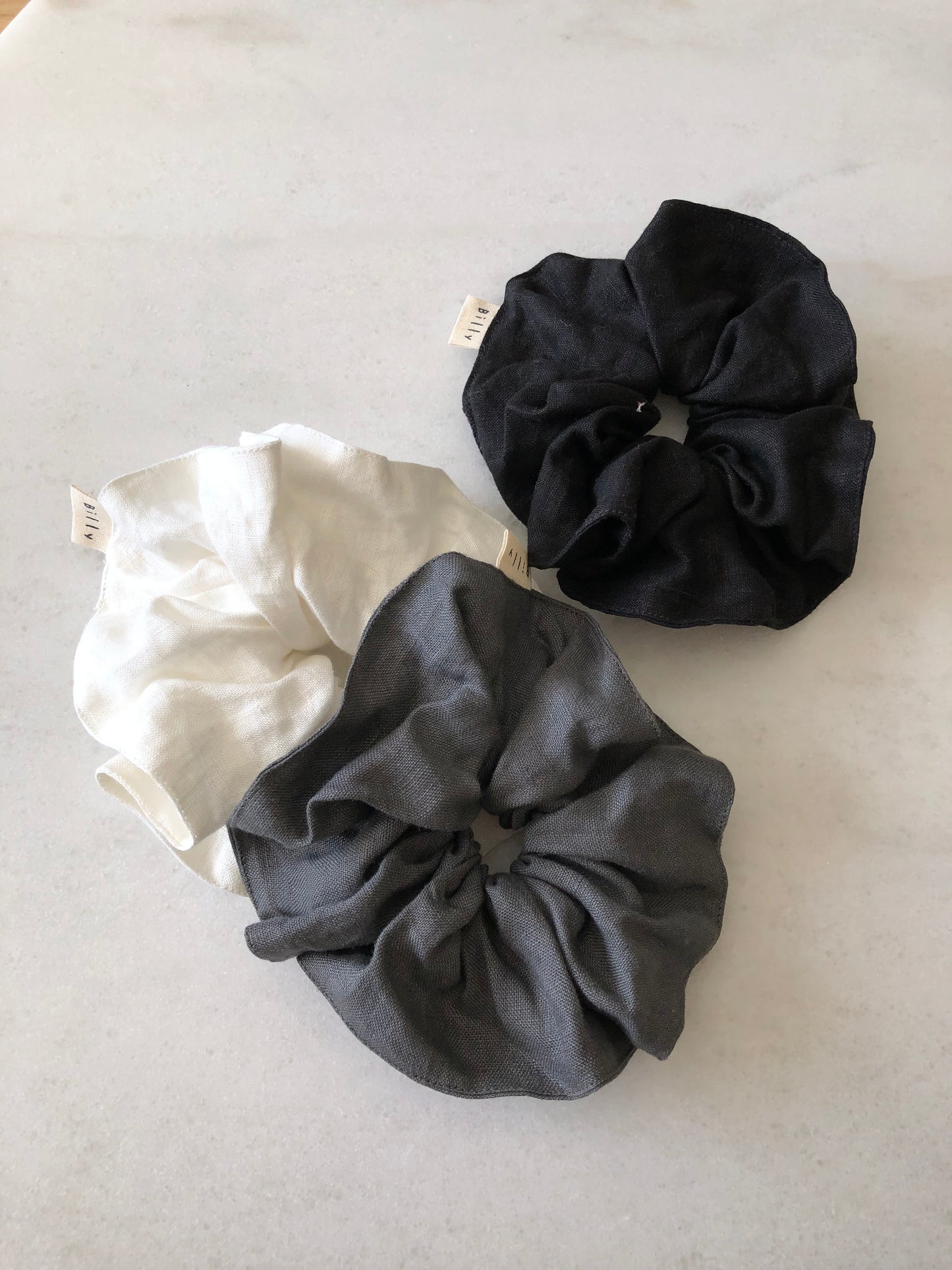 PURE LINEN SCRUNCHIES - neutral