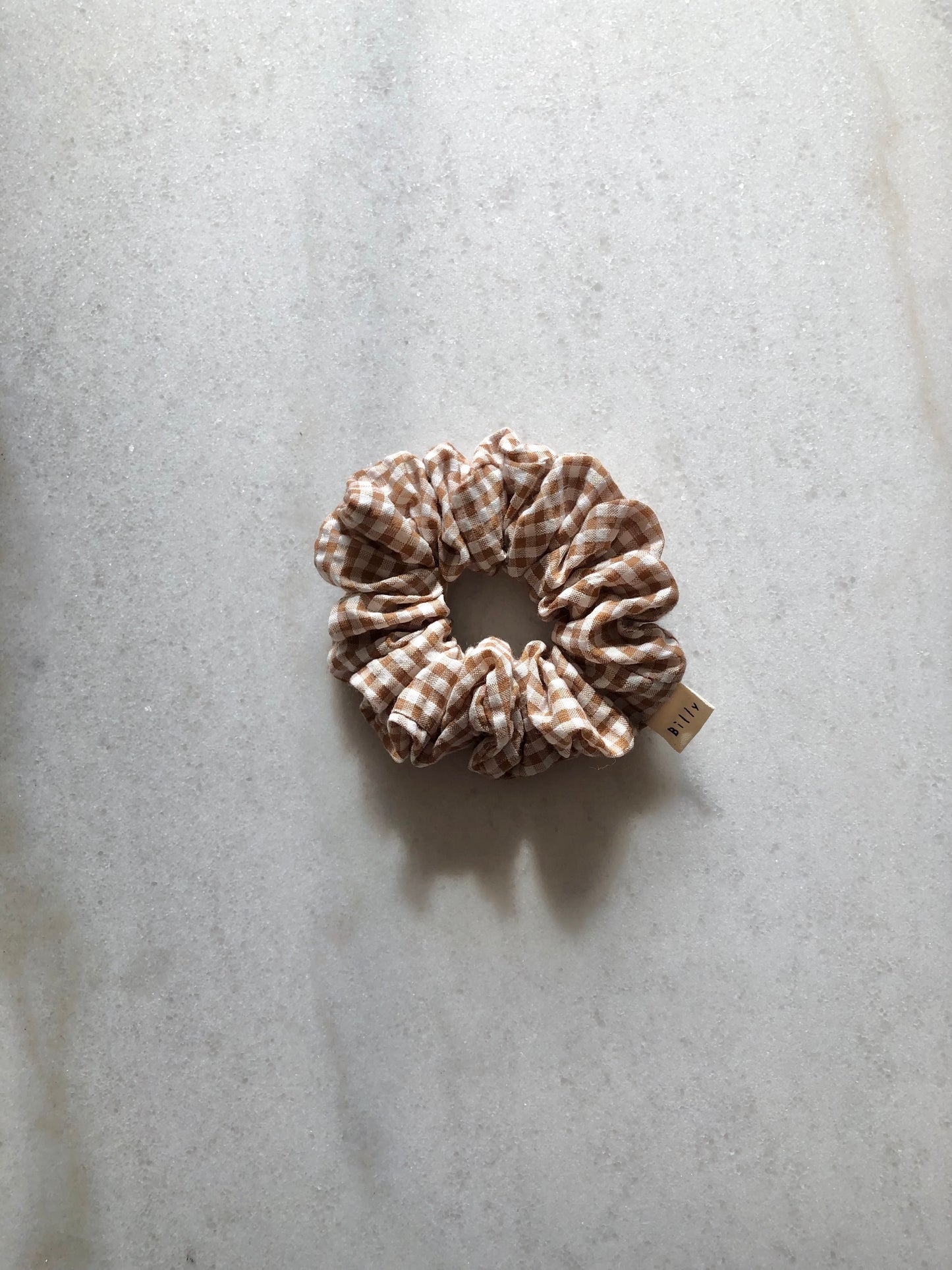 MINI GINGHAM SEERSUCKER SCRUNCHIES - neutral