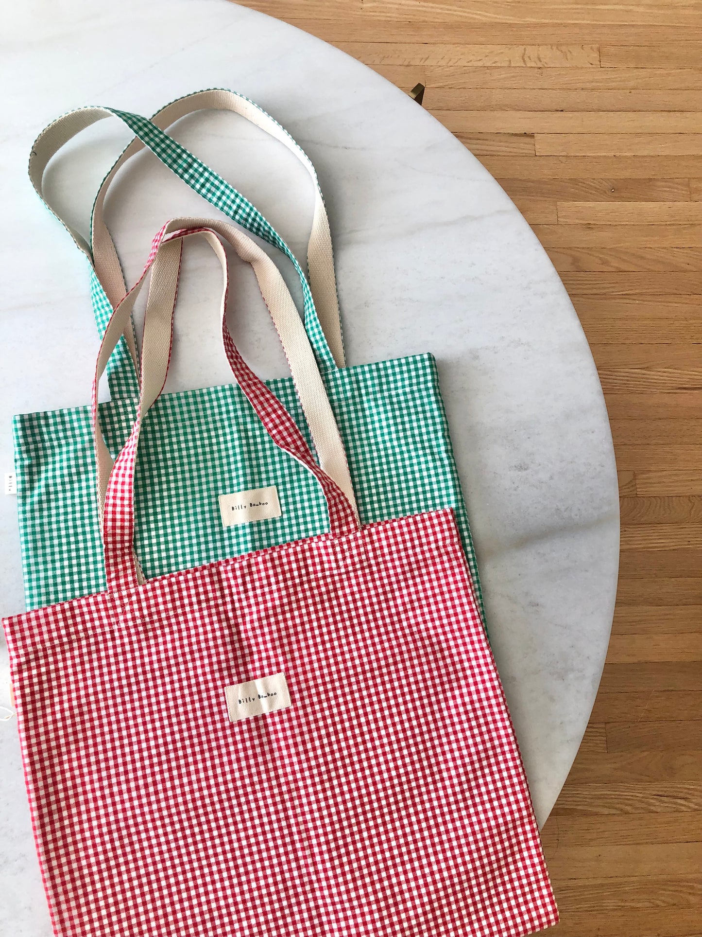 GINGHAM TOTE BAG