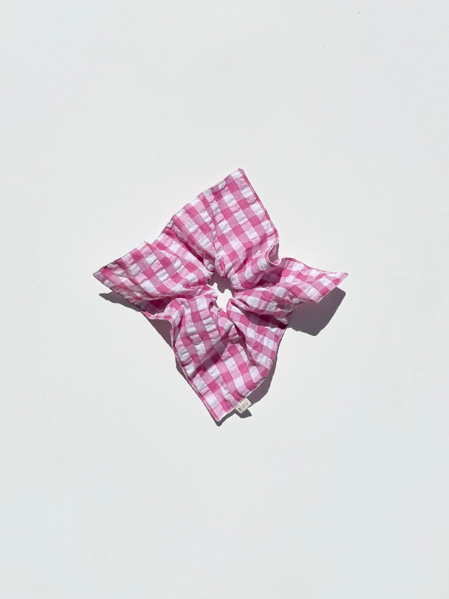 GINGHAM PETAL SCRUNCHIES - crystal bright