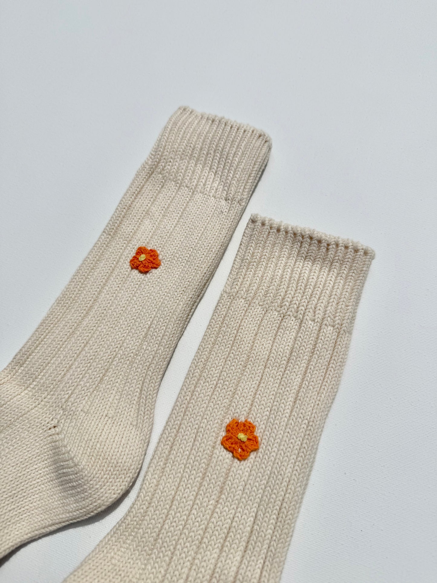 CROCHET MINI FLOWER SOCKS