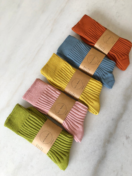 2026 RIBBED COTTON HIGH SOCKS - pastel mid - June
