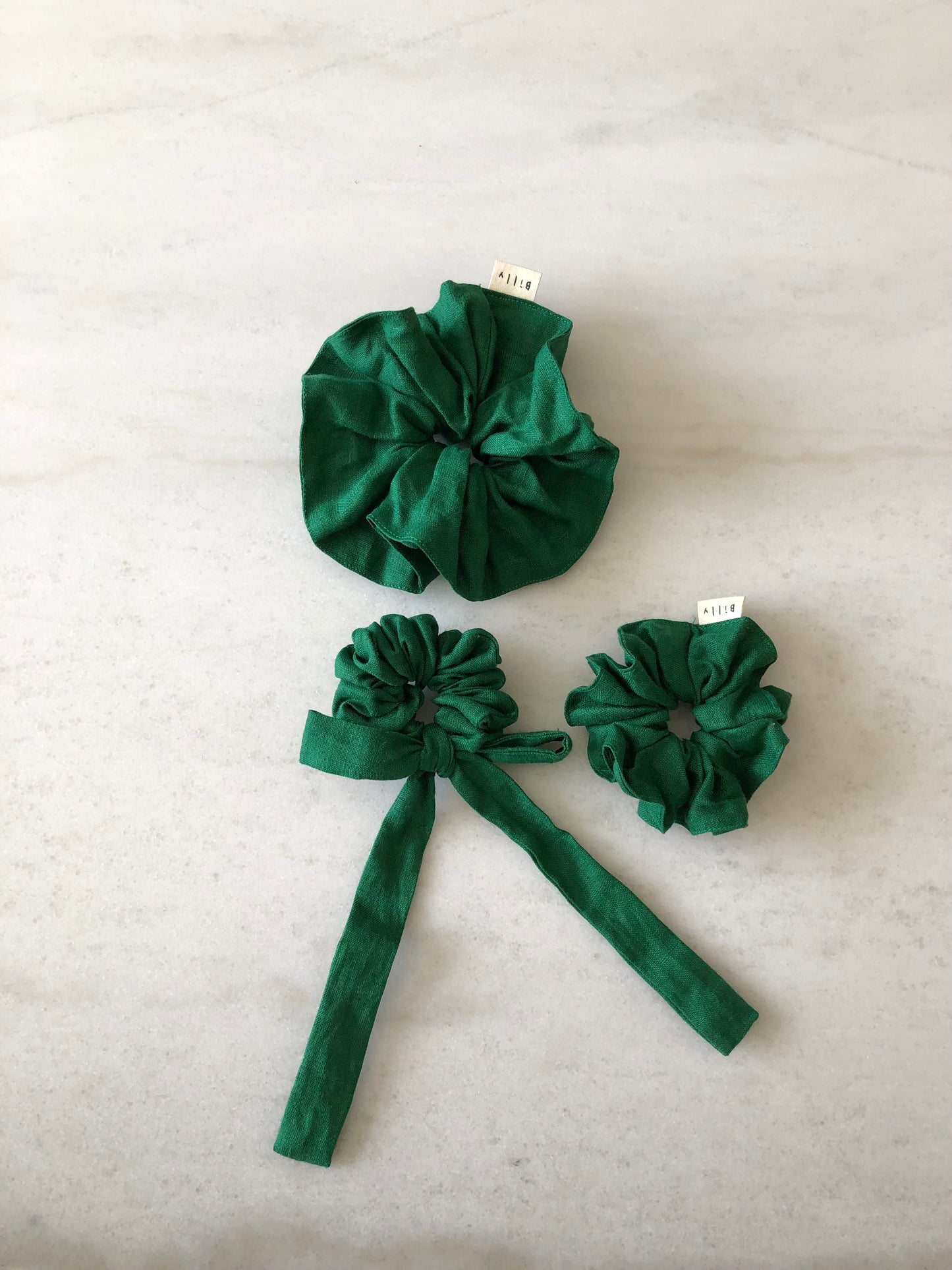 PURE LINEN SCRUNCHIES - neutral