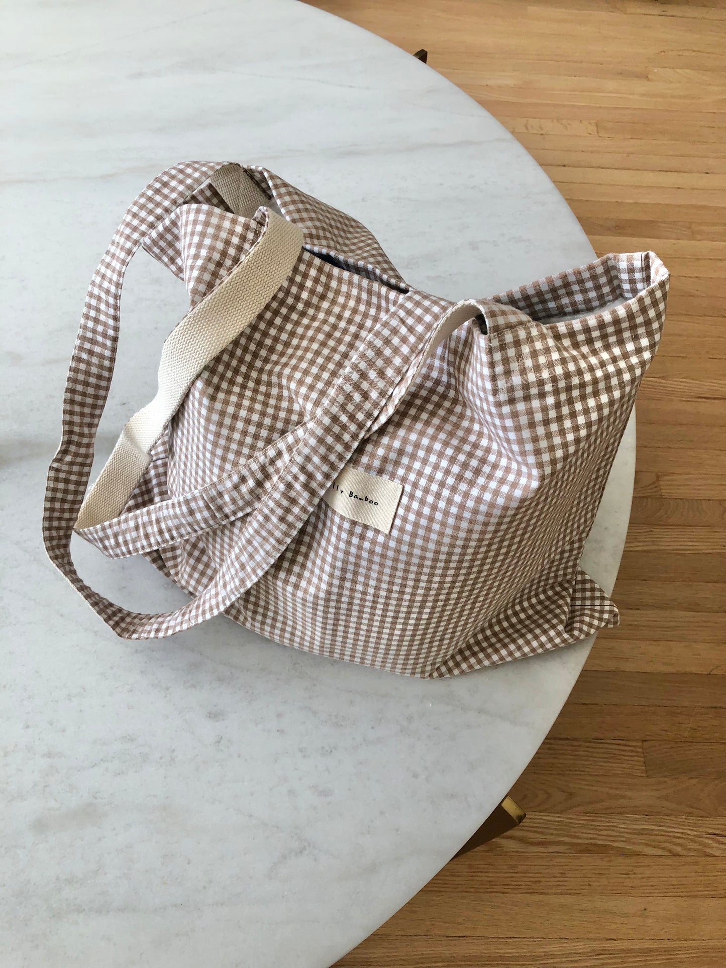 GINGHAM TOTE BAG