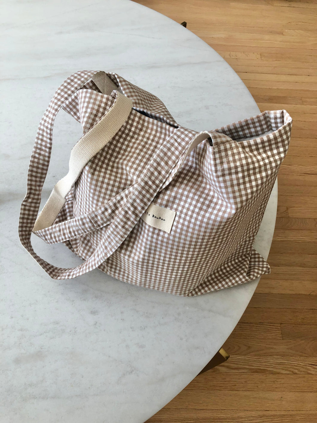 GINGHAM TOTE BAG