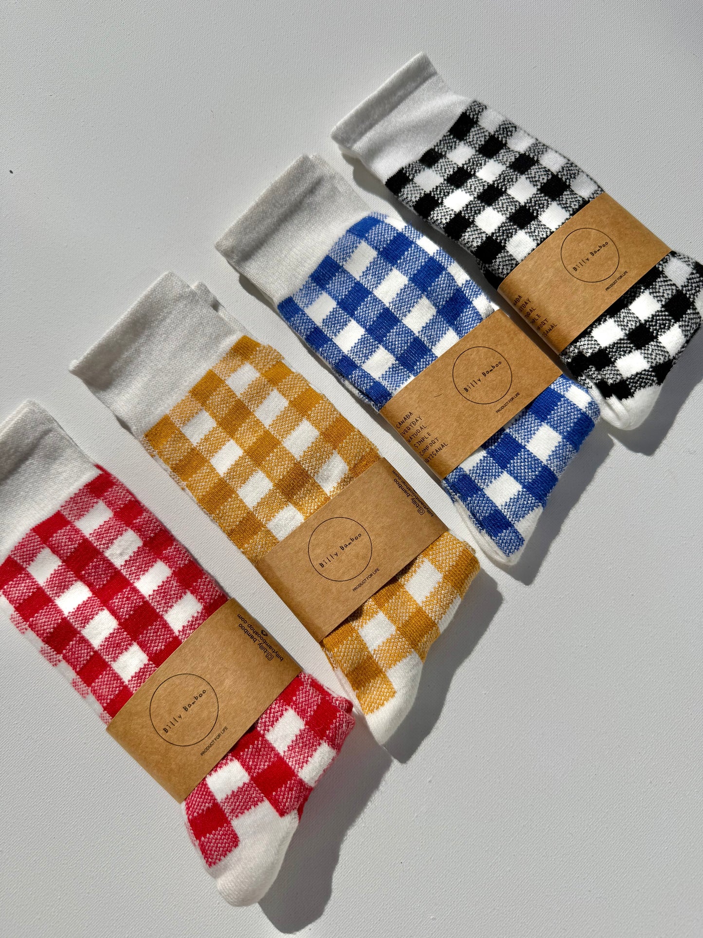 KIDS GINGHAM HIGH SOCKS