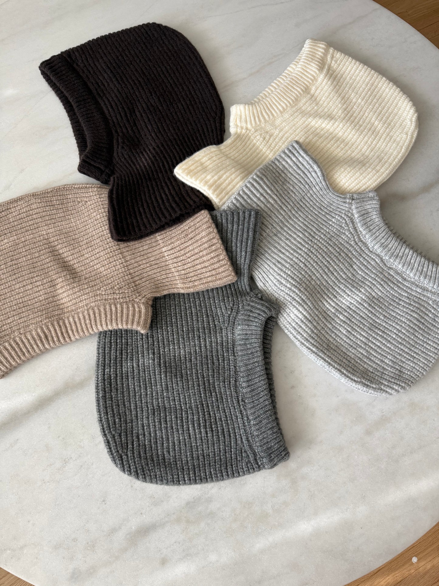 (Pre - order)CHUNKY RIB FUZZY WOOL BALACLAVA - beginning of December