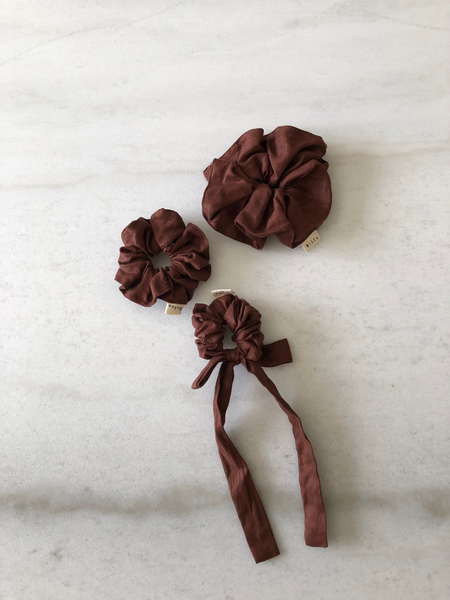 PURE LINEN SCRUNCHIES - neutral