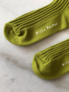 RIBBED COTTON HIGH SOCKS - pastel