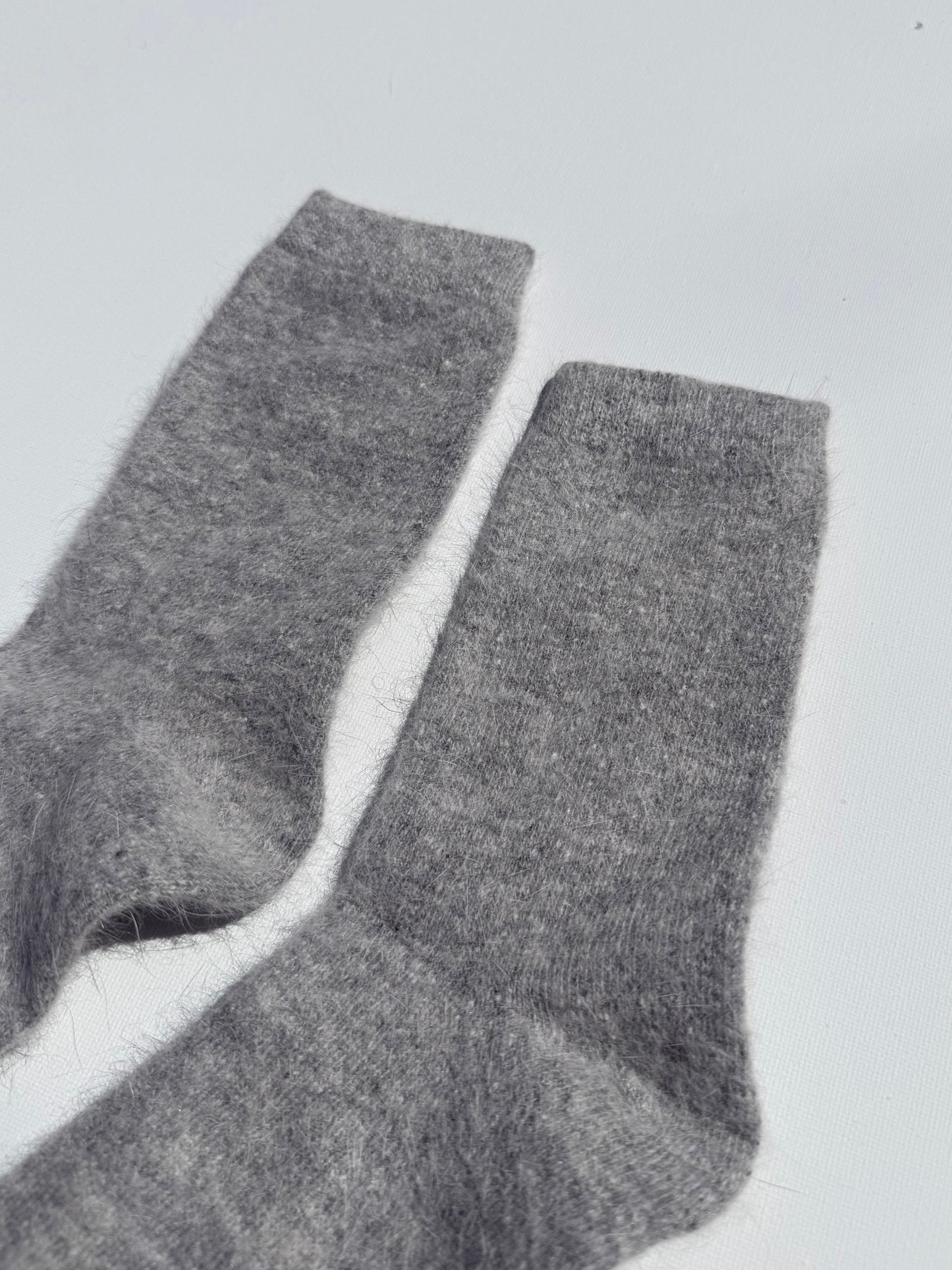 FLUFFY ANGORA SOCKS