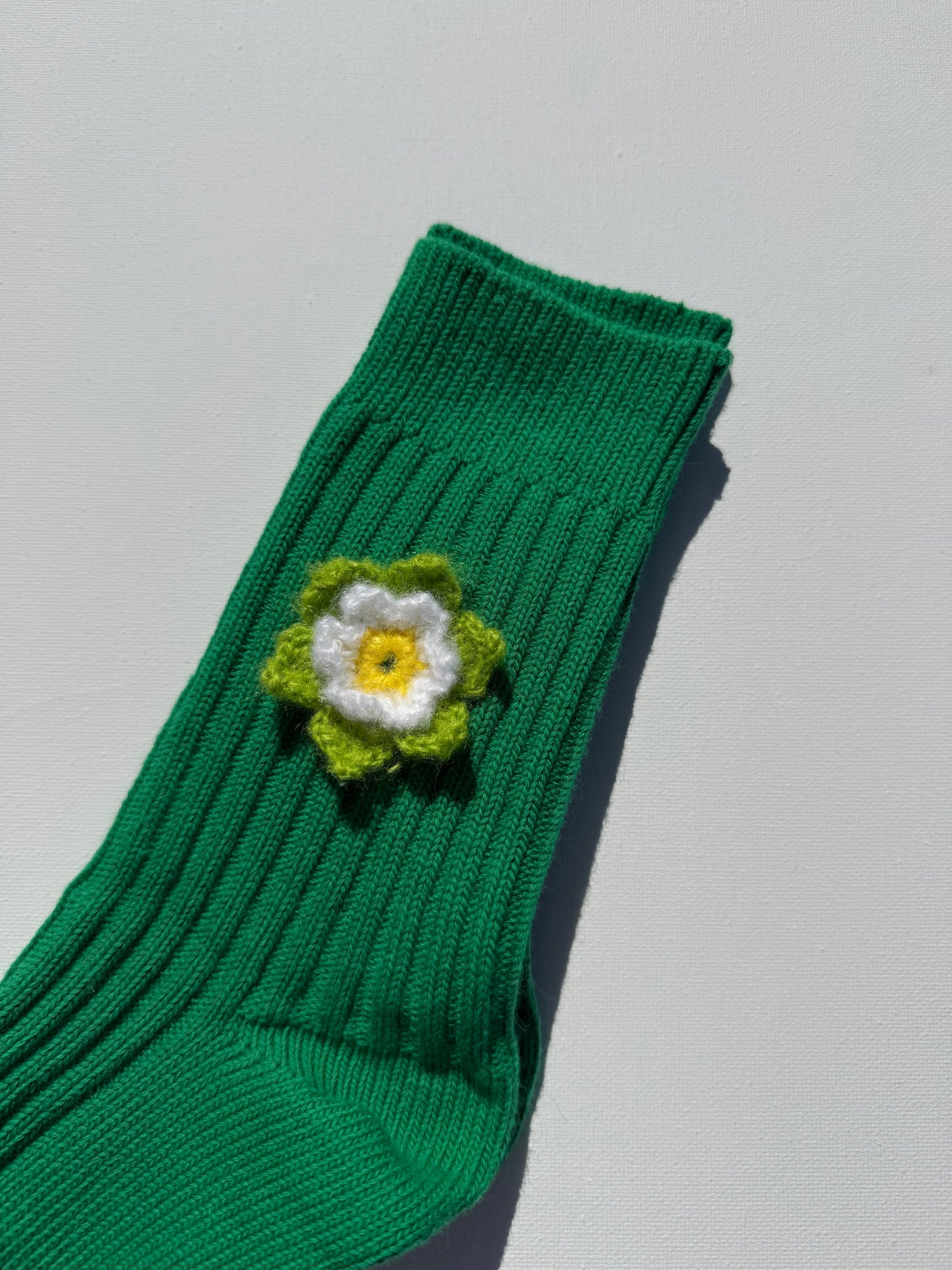 CROCHET DAFFODILS COTTON SOCKS
