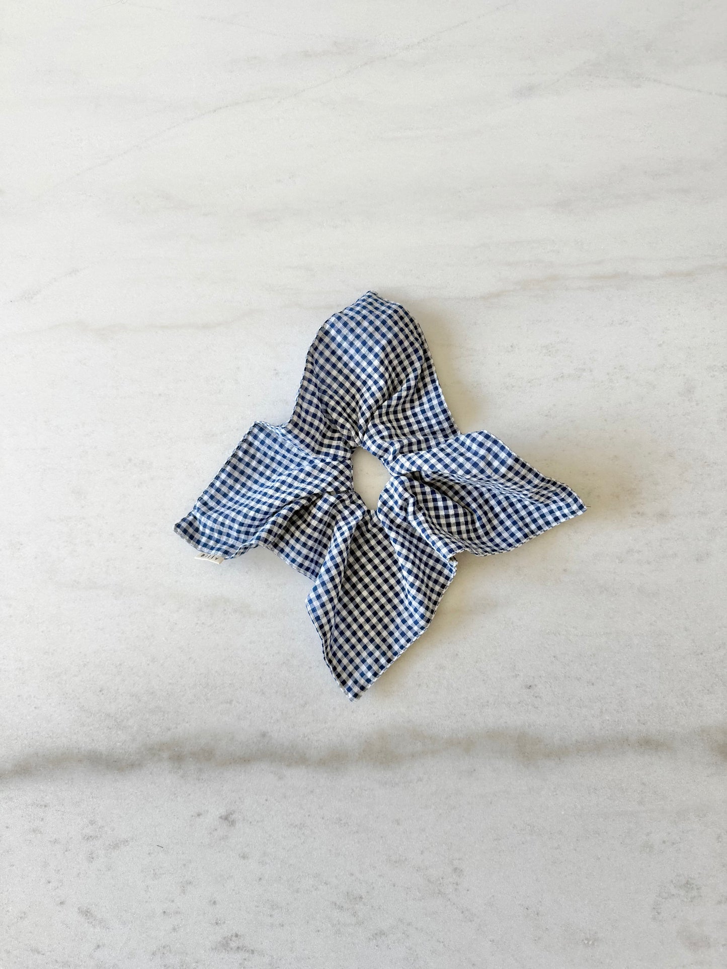 MINI GINGHAM PETAL SCRUNCHIES - bright