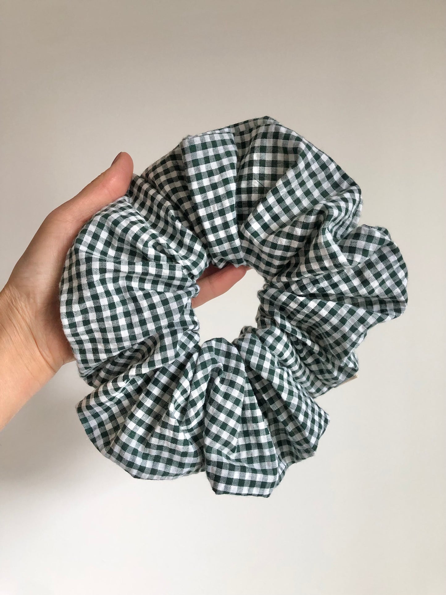 MINI GINGHAM SEERSUCKER SCRUNCHIES - neutral