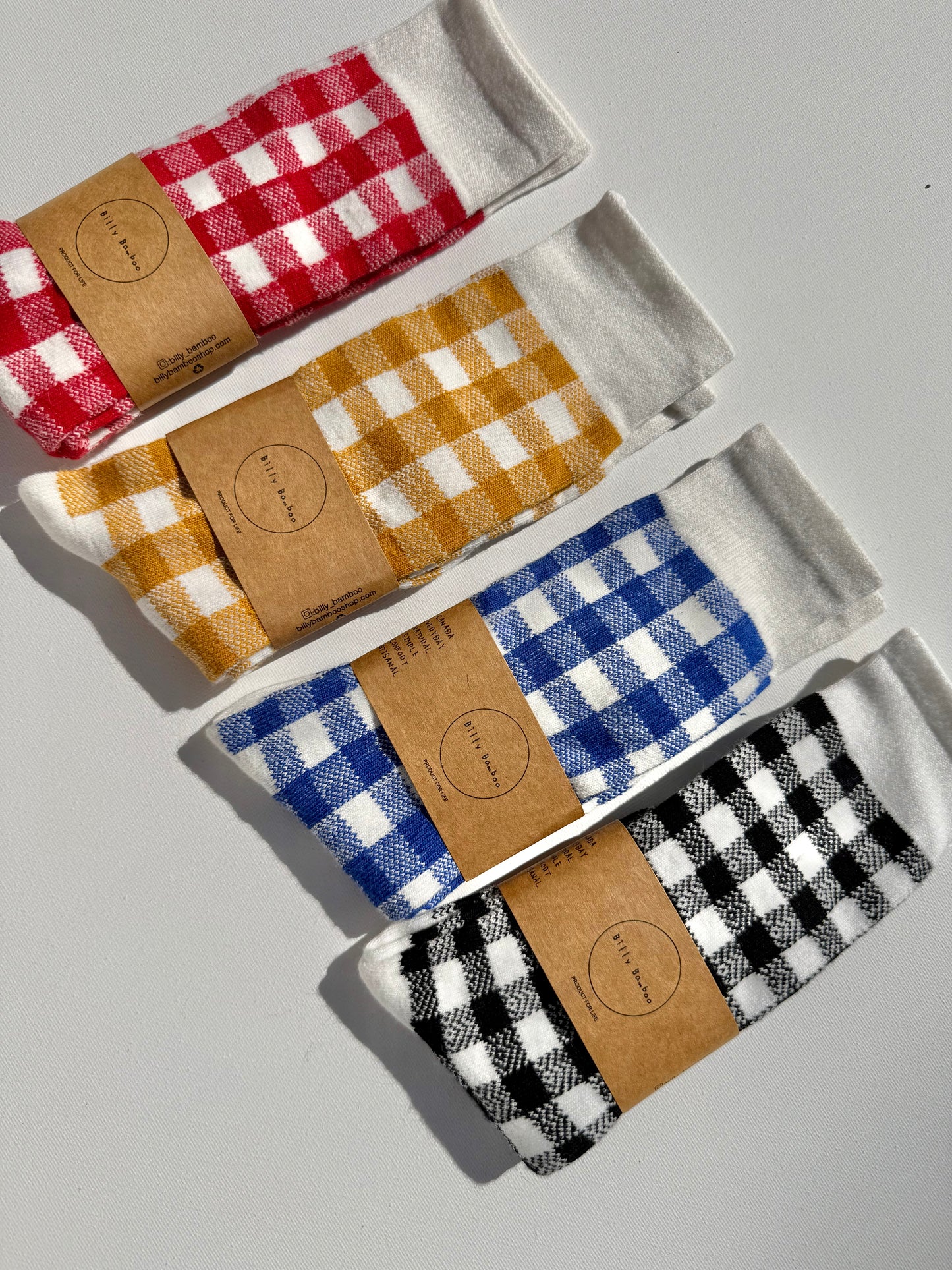 KIDS GINGHAM HIGH SOCKS