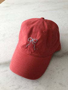 HAND EMBROIDERED BOW CAPS - neutral