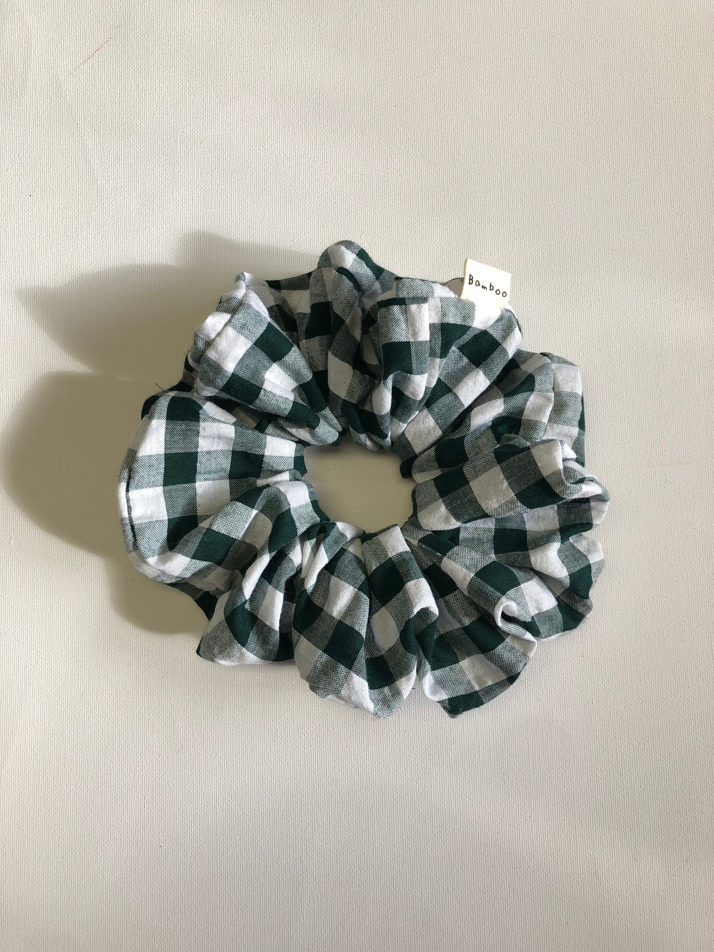 GINGHAM SEERSUCKER SCRUNCHIES  - neutral