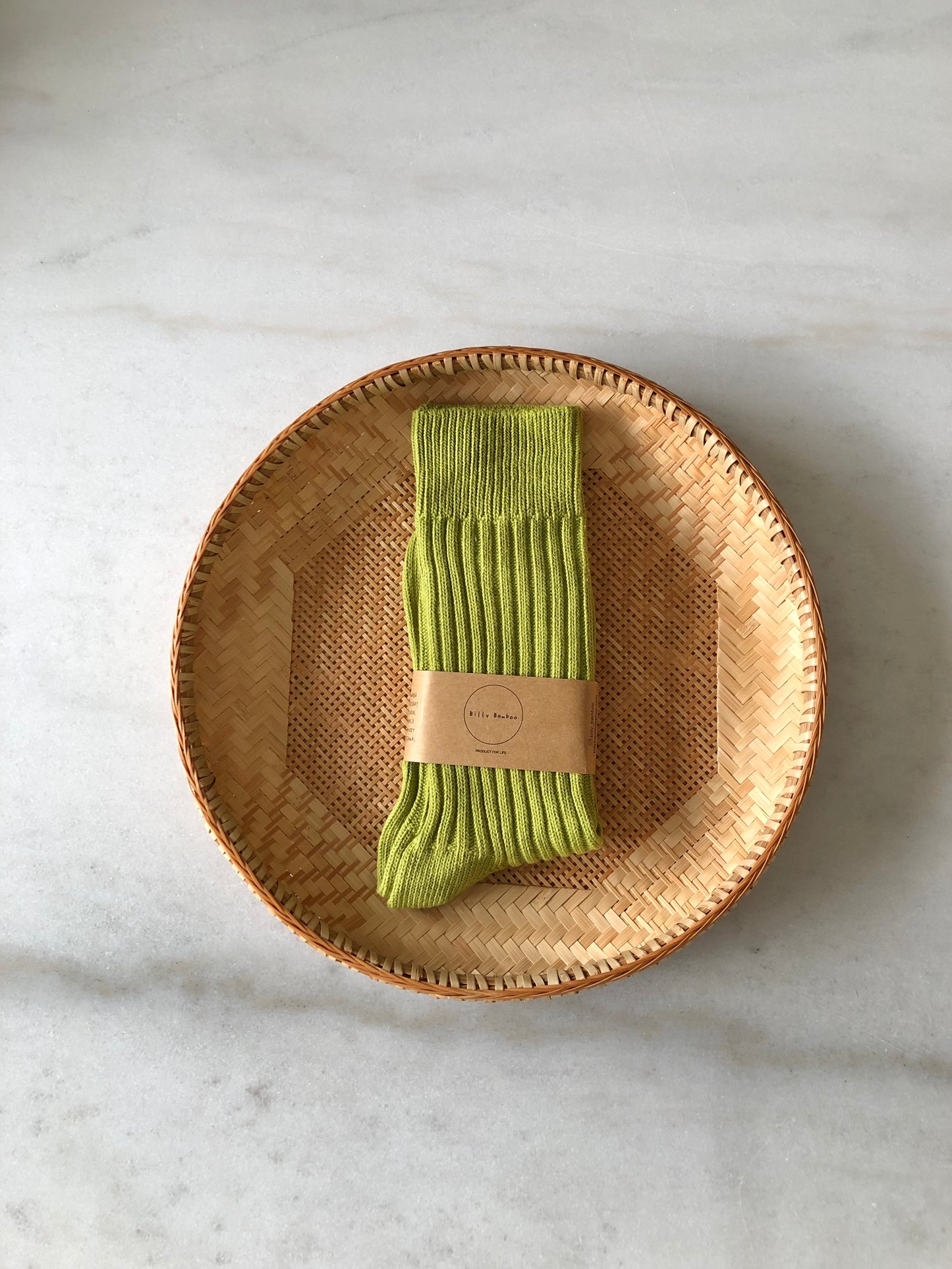 RIBBED COTTON HIGH SOCKS