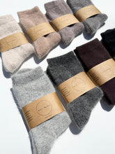 Load image into Gallery viewer, FLUFFY ANGORA SOCKS - NEUTRAL