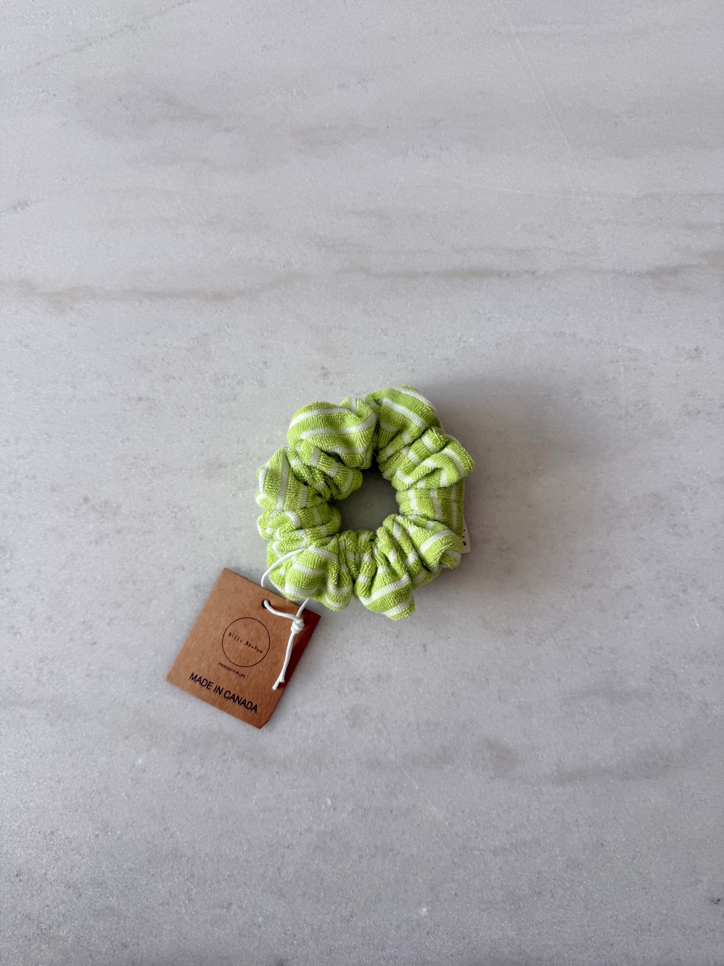 NOVA SCOTIA TOWELING STRIPE SCRUNCHIES - bright