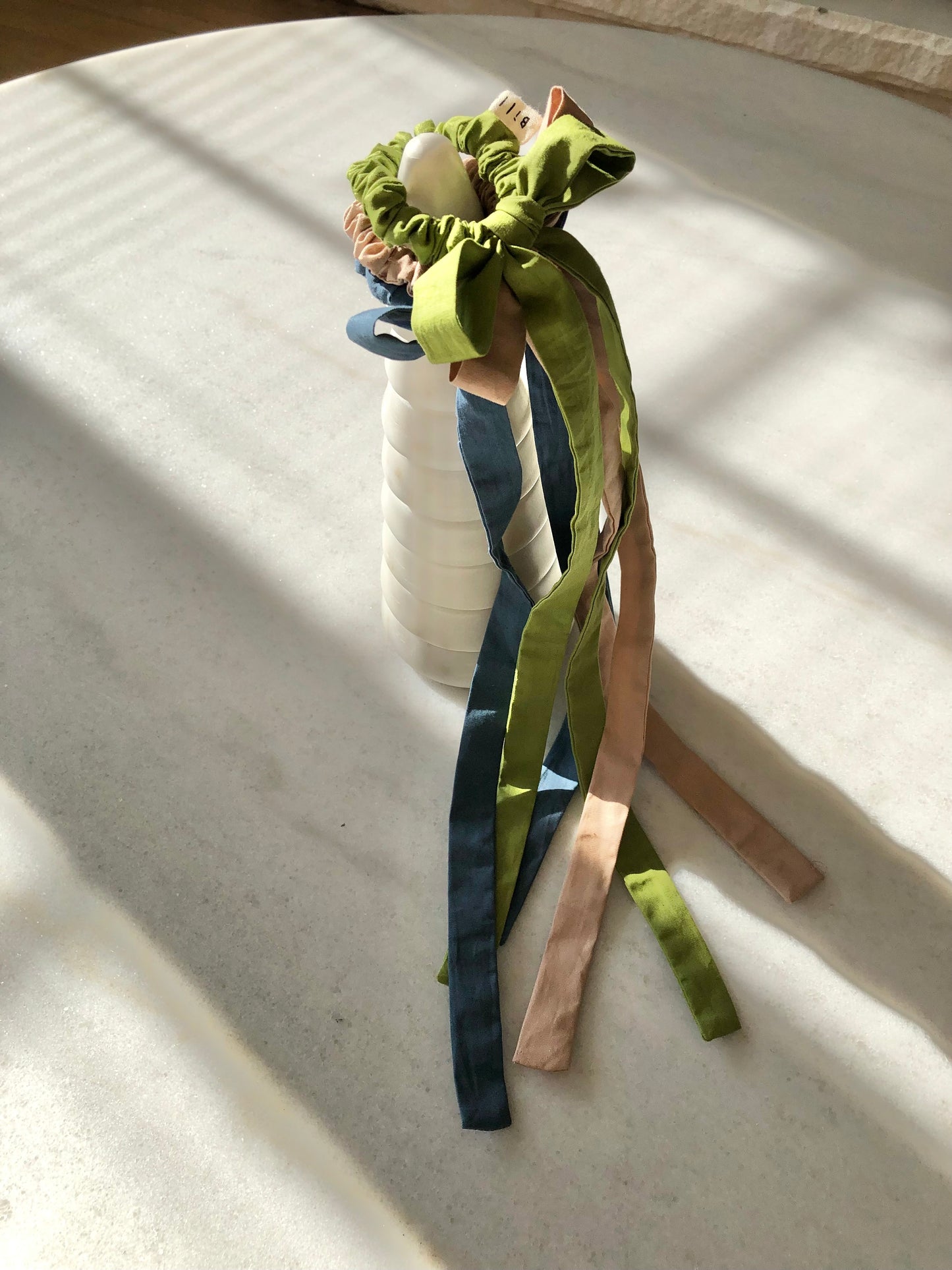 COTTON POPLIN MINI BOW SCRUNCHIES