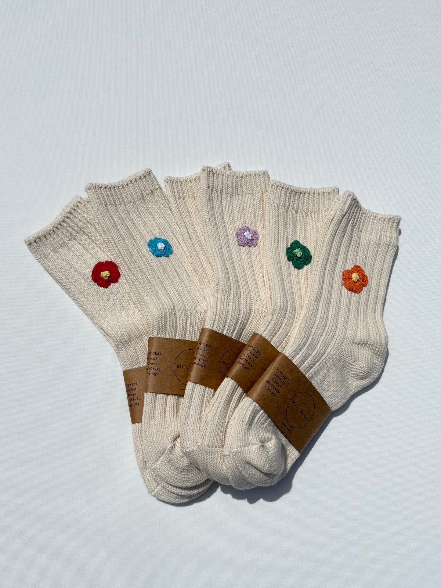 CROCHET HAPPY FLOWER SOCKS