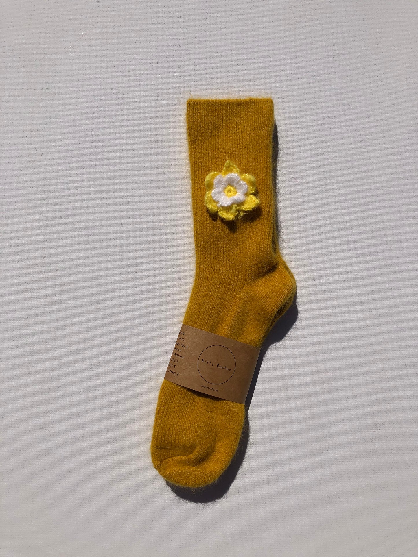 CROCHET DAFFODIL WOOL SOCKS
