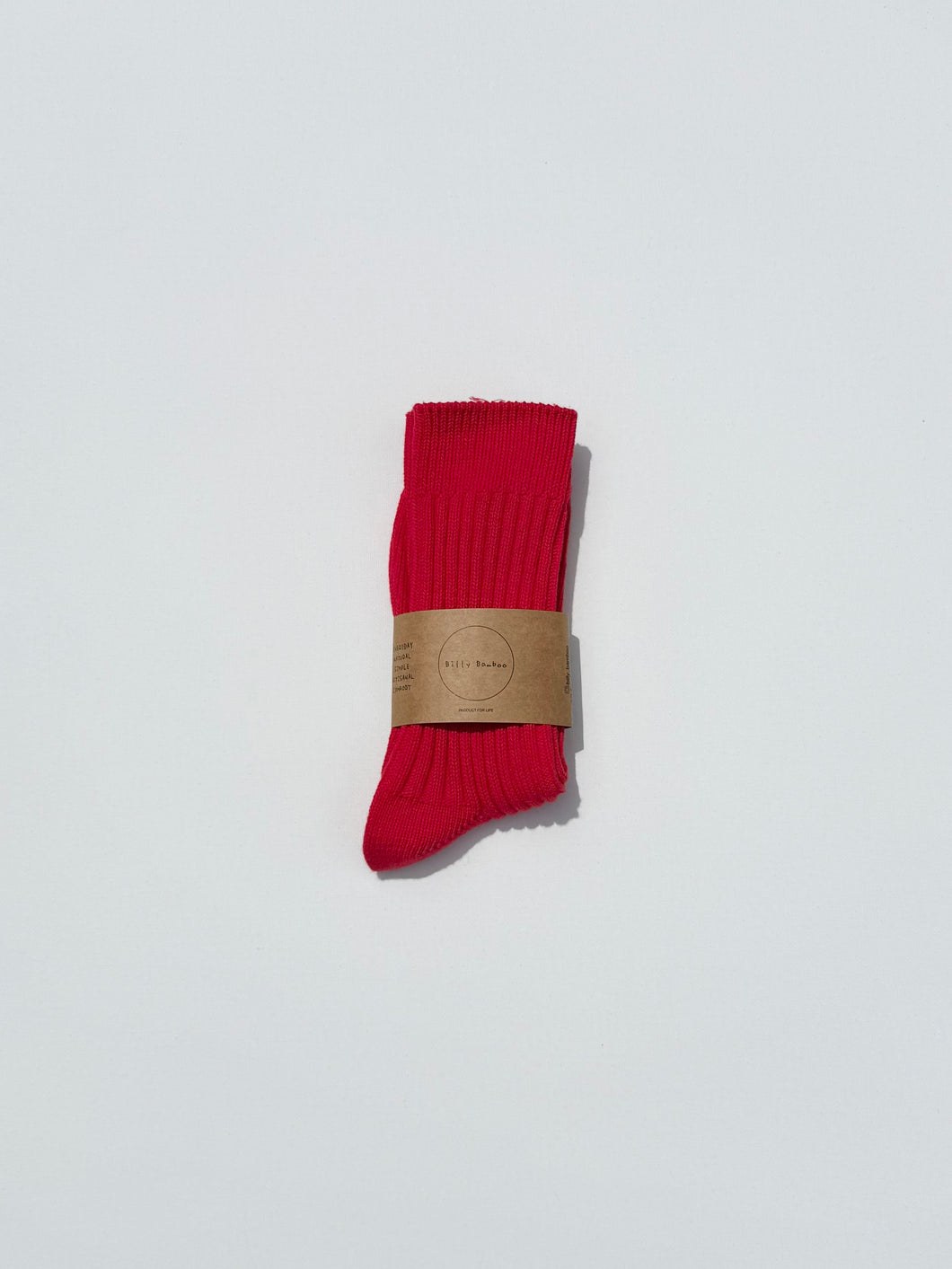 RIBBED COTTON HIGH SOCKS - crystal bright