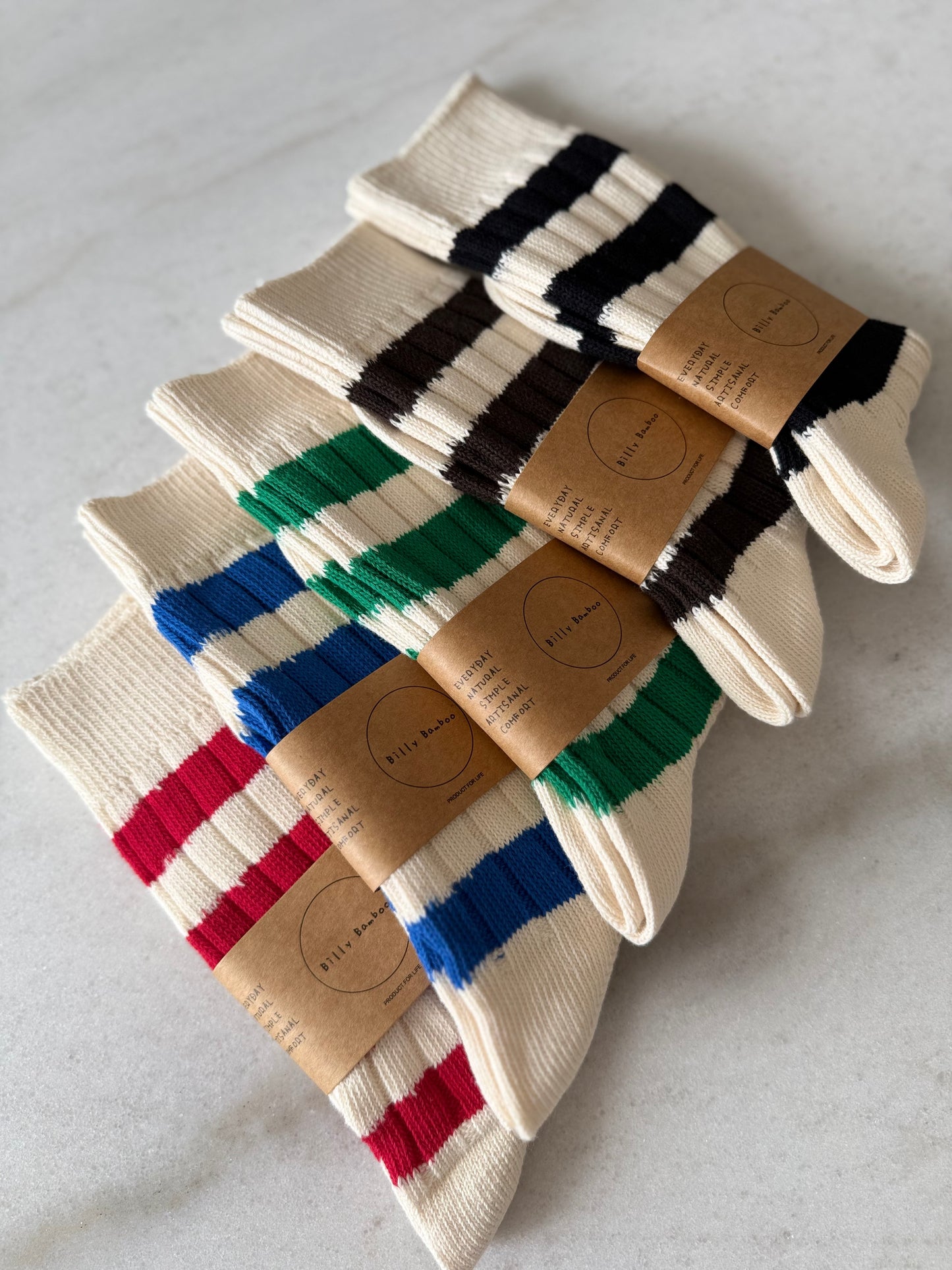 COLOR STRIPE HIGH SOCKS