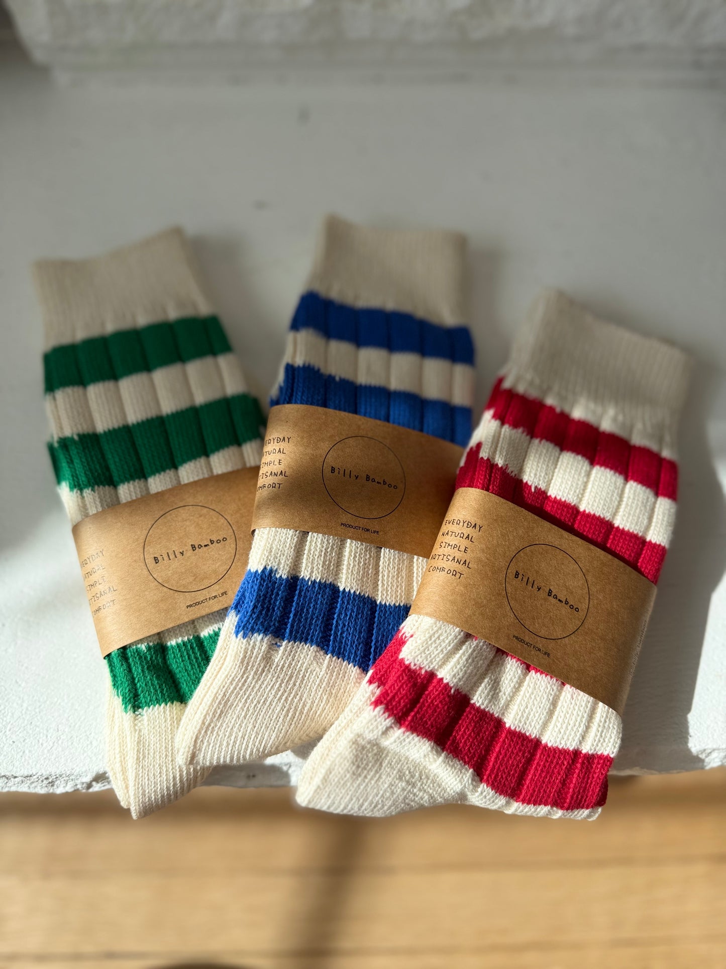 COLOR STRIPE HIGH SOCKS