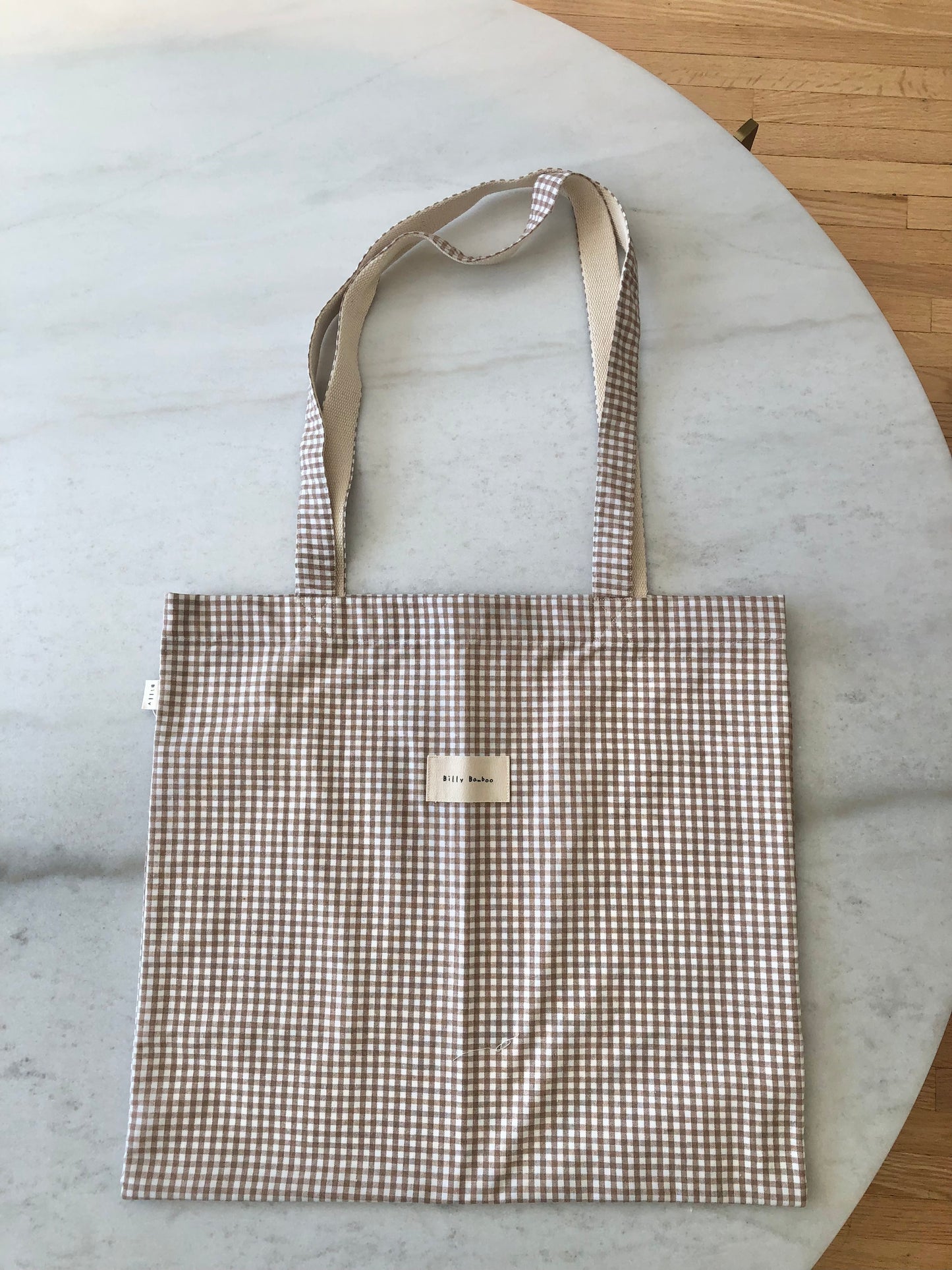 GINGHAM TOTE BAG